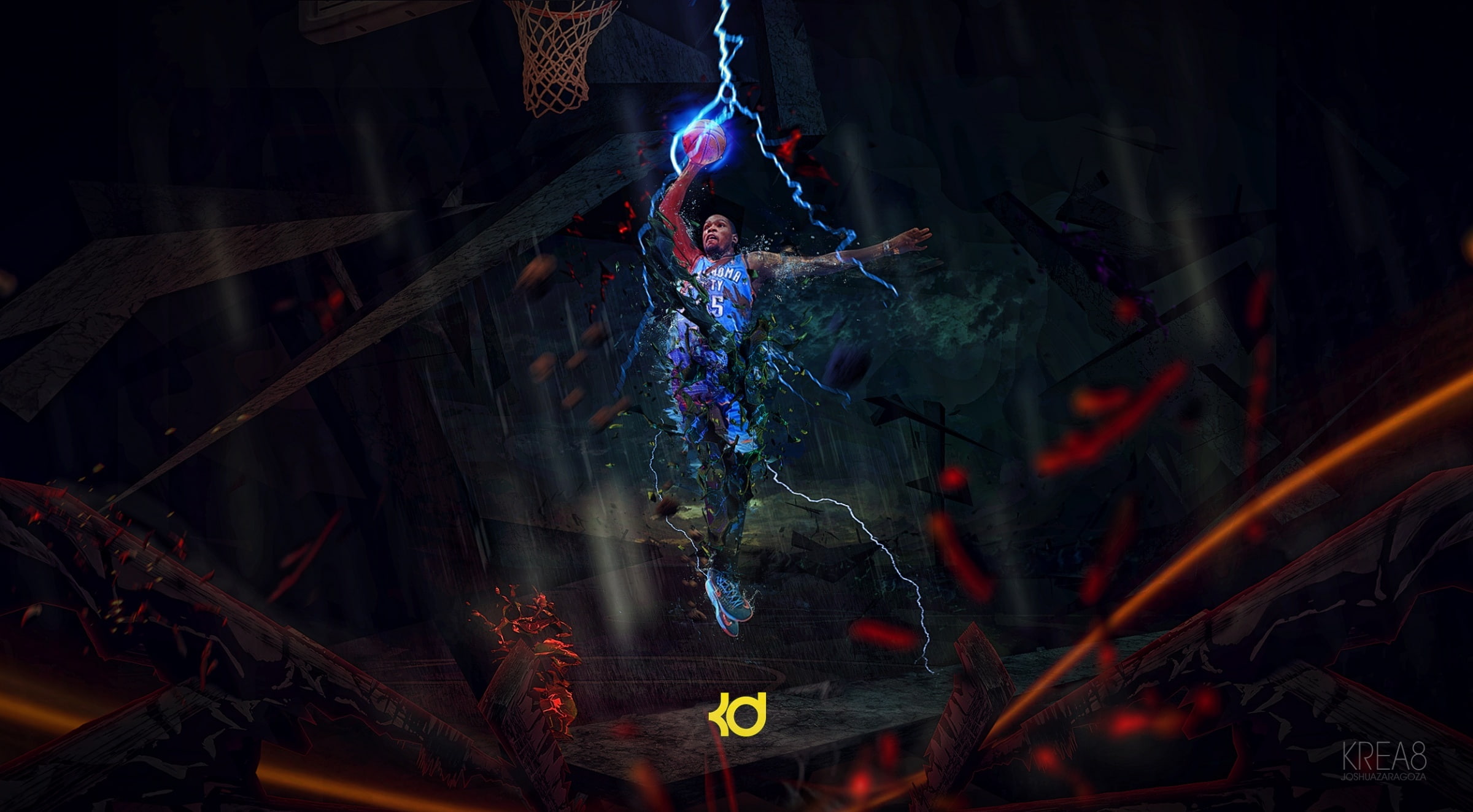 Kevin Durant digital wallpaper Sports Basketball 2k