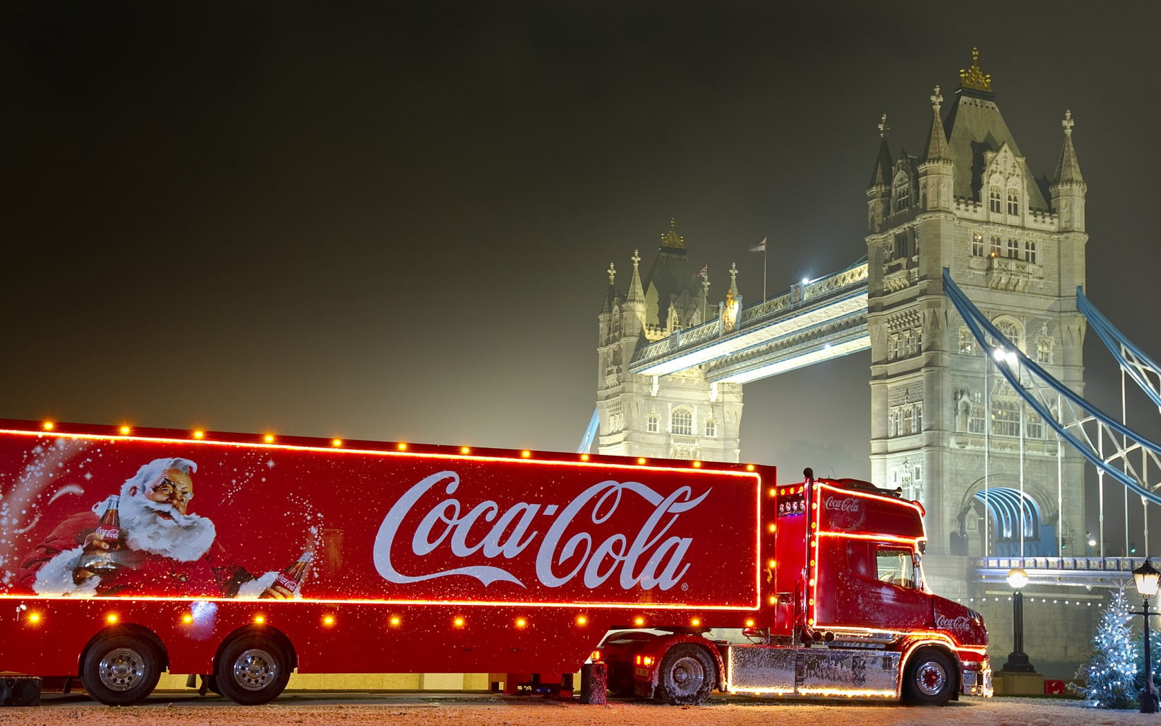 Coca Cola Christmas truck coca cola freight santa claus