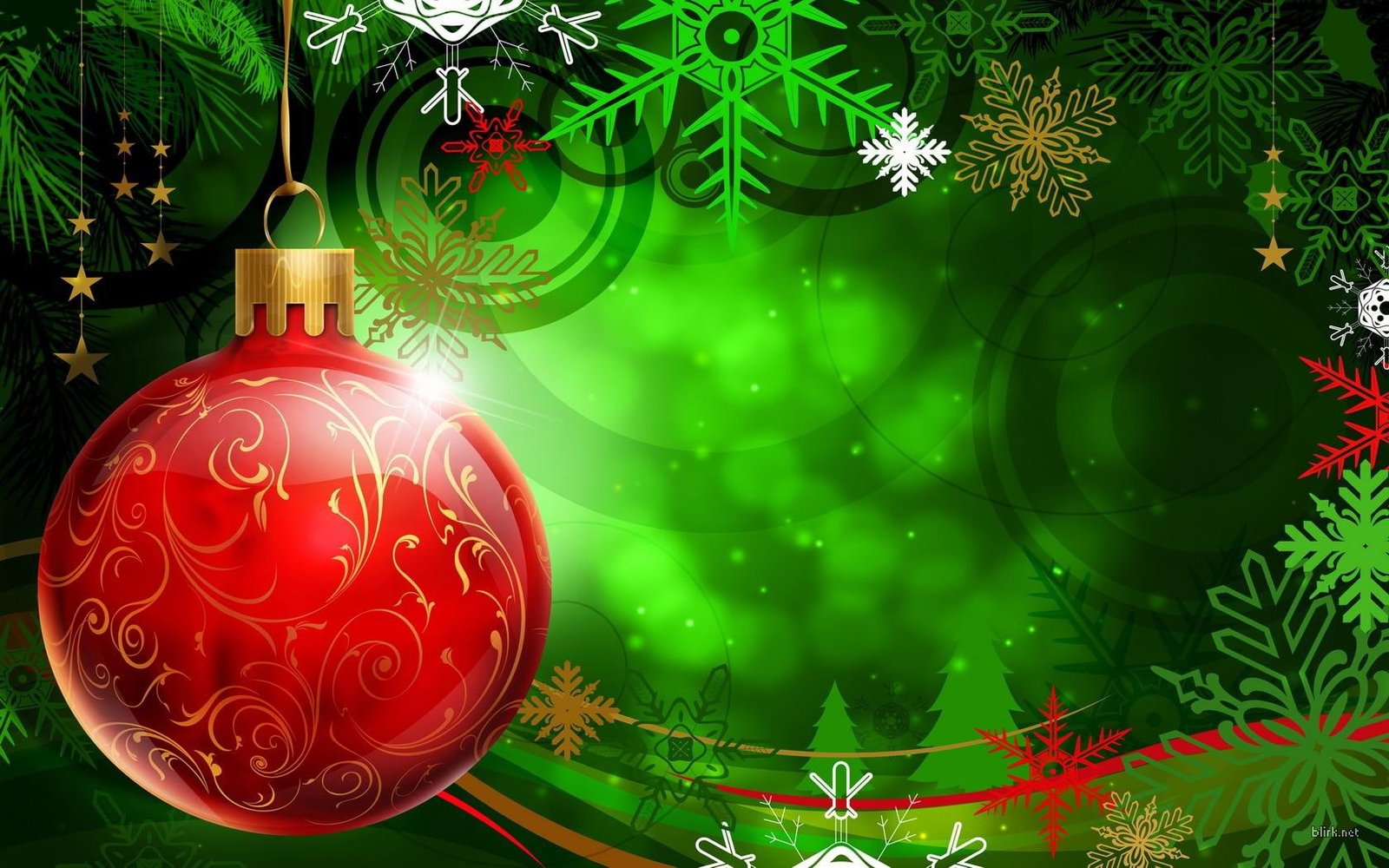 new year christmas ornament sphere red green snowflakes bauble