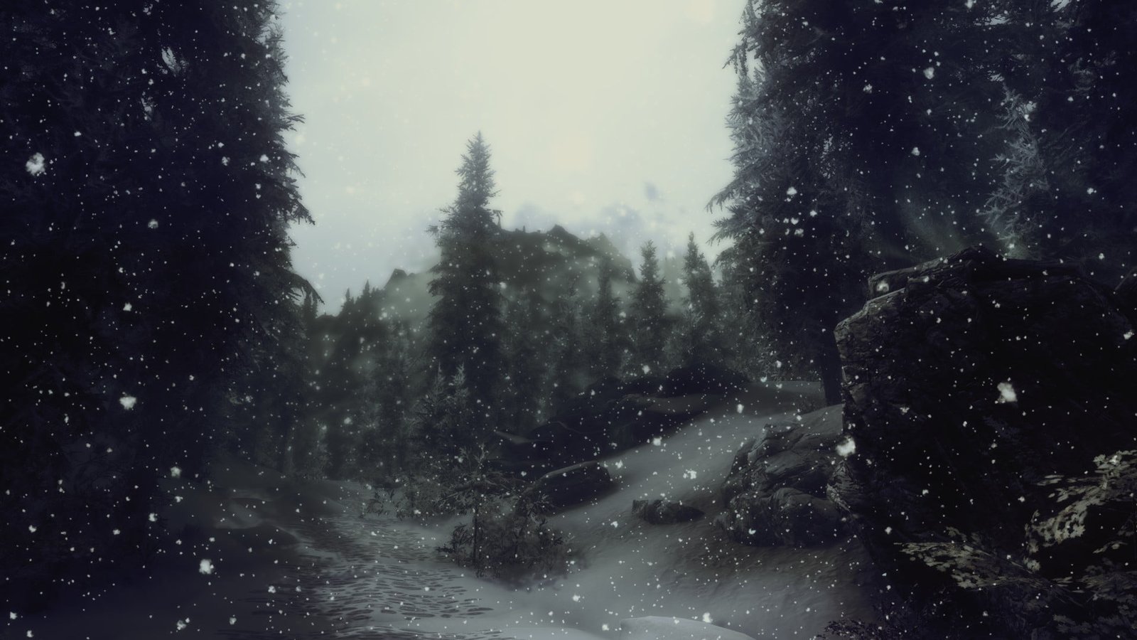 green pine tree snowy mountain photo during daytime artwork