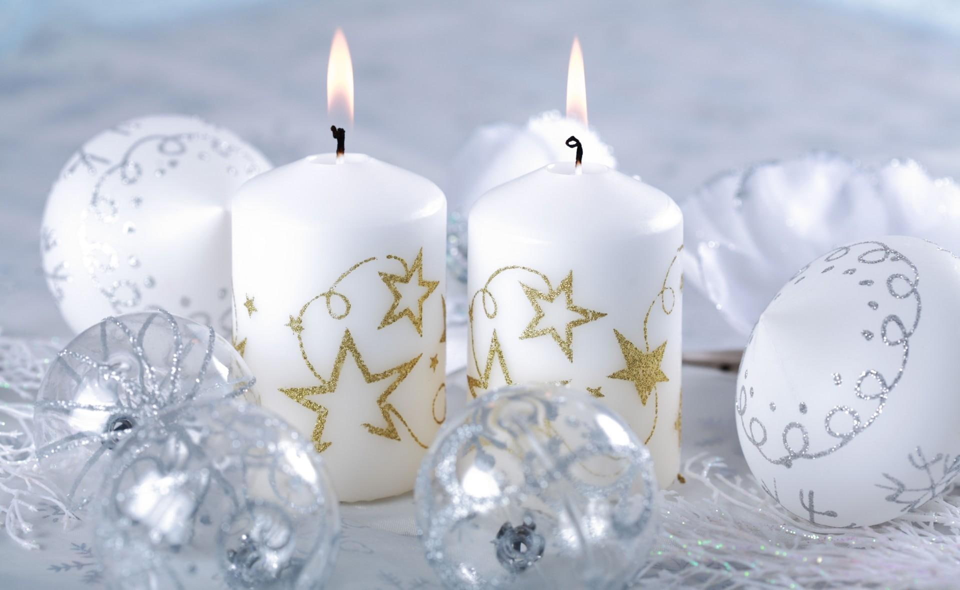 christmas decorations candles fire holiday new year