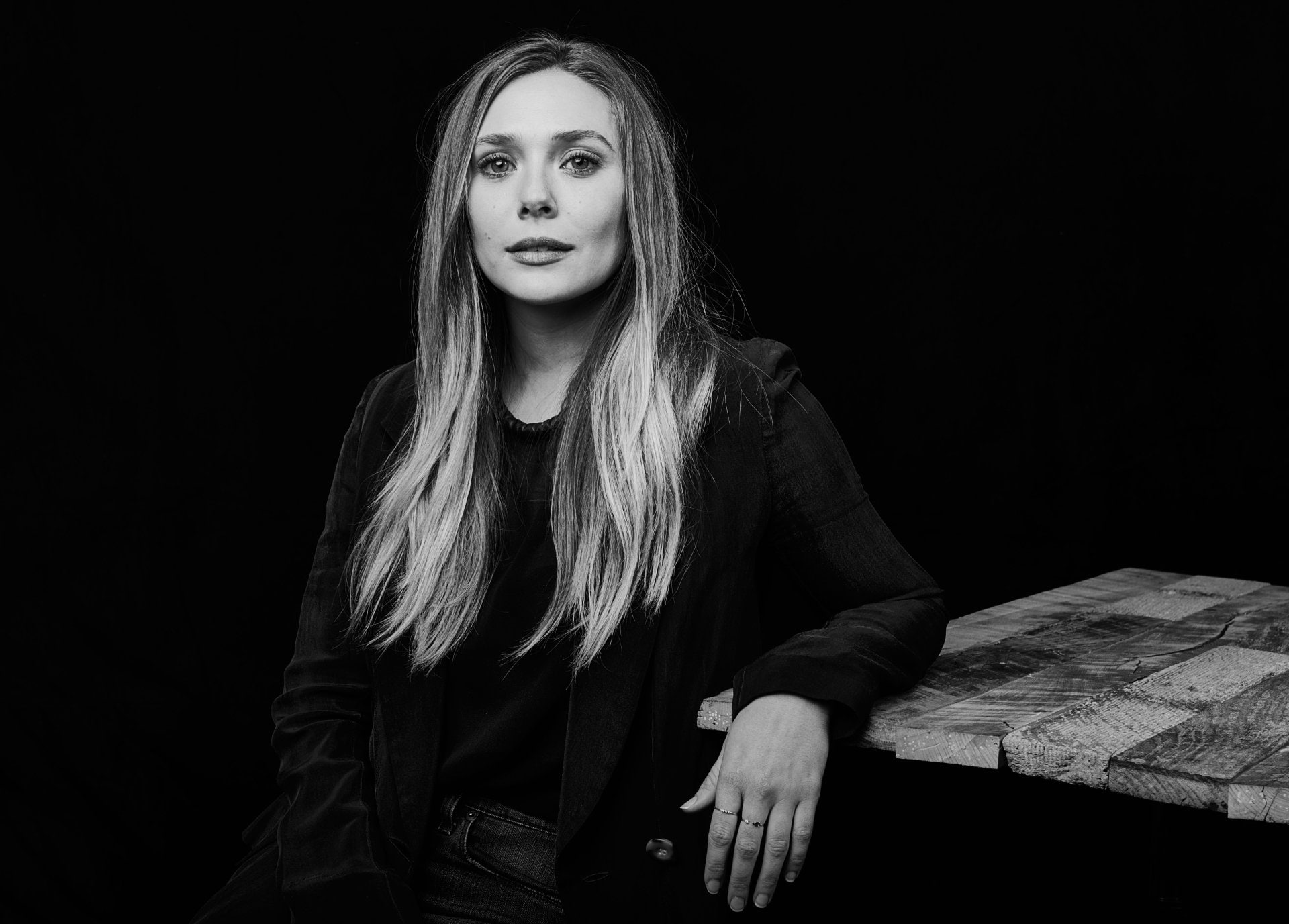 Actresses Elizabeth Olsen American Black amp; White