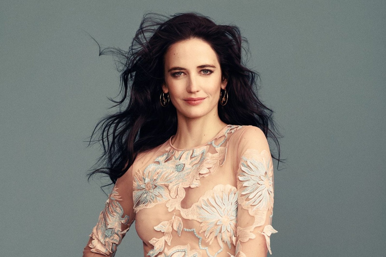 Actresses Eva Green Blue Eyes Brunette