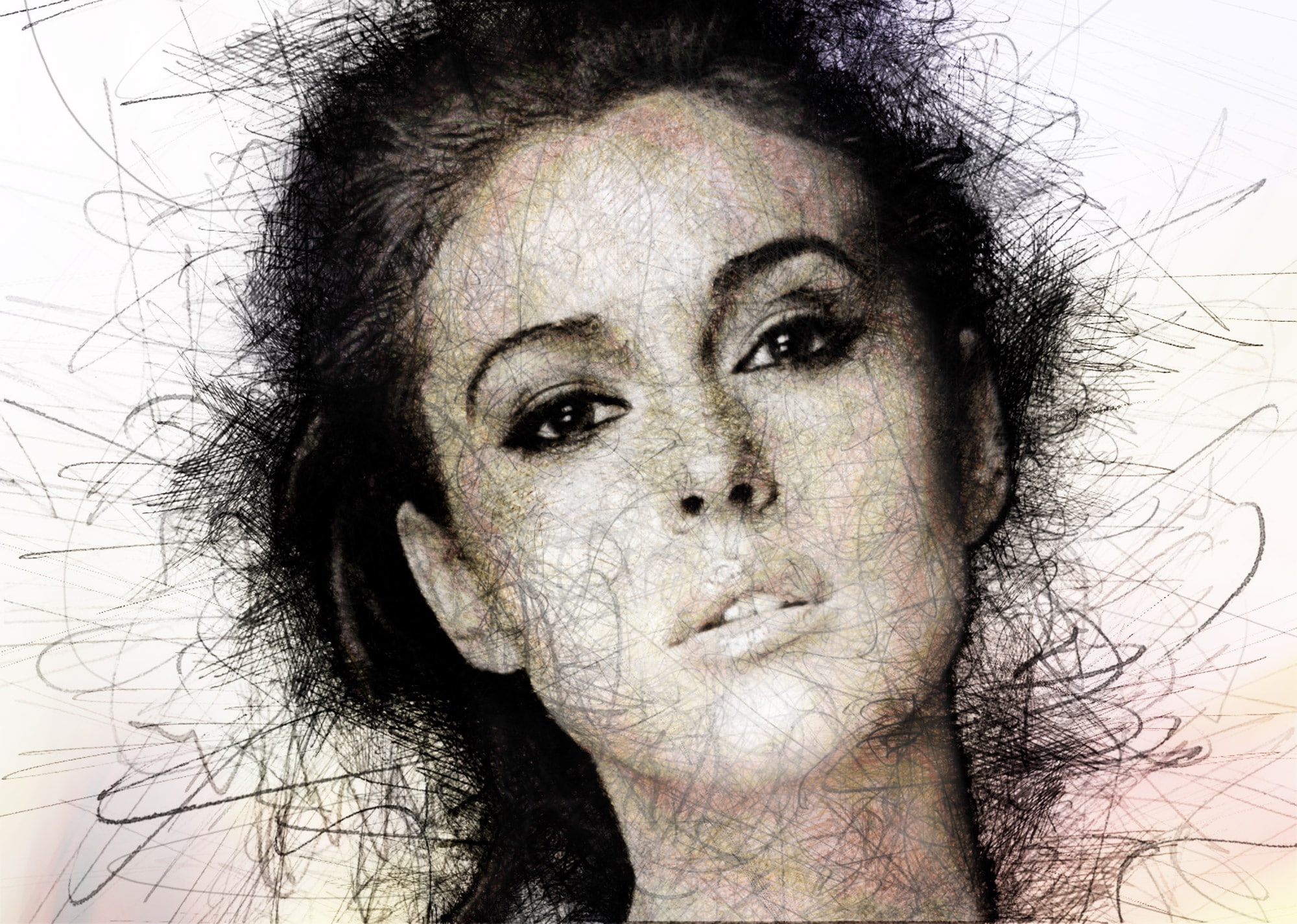 Actresses Monica Bellucci Drawing Face Italian 57 2k