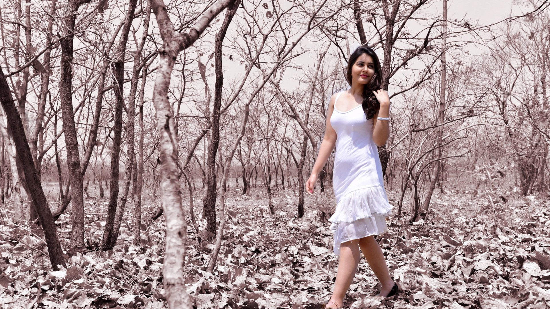 Actresses Rashi Khanna tree one person young adult bare