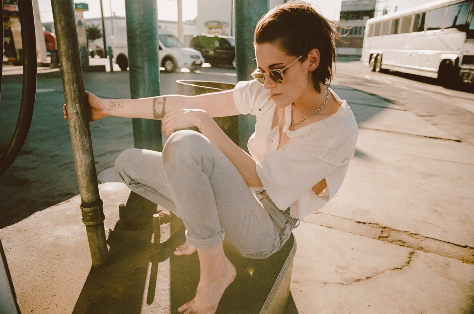 Actresses Kristen Stewart American Brunette Short Hair