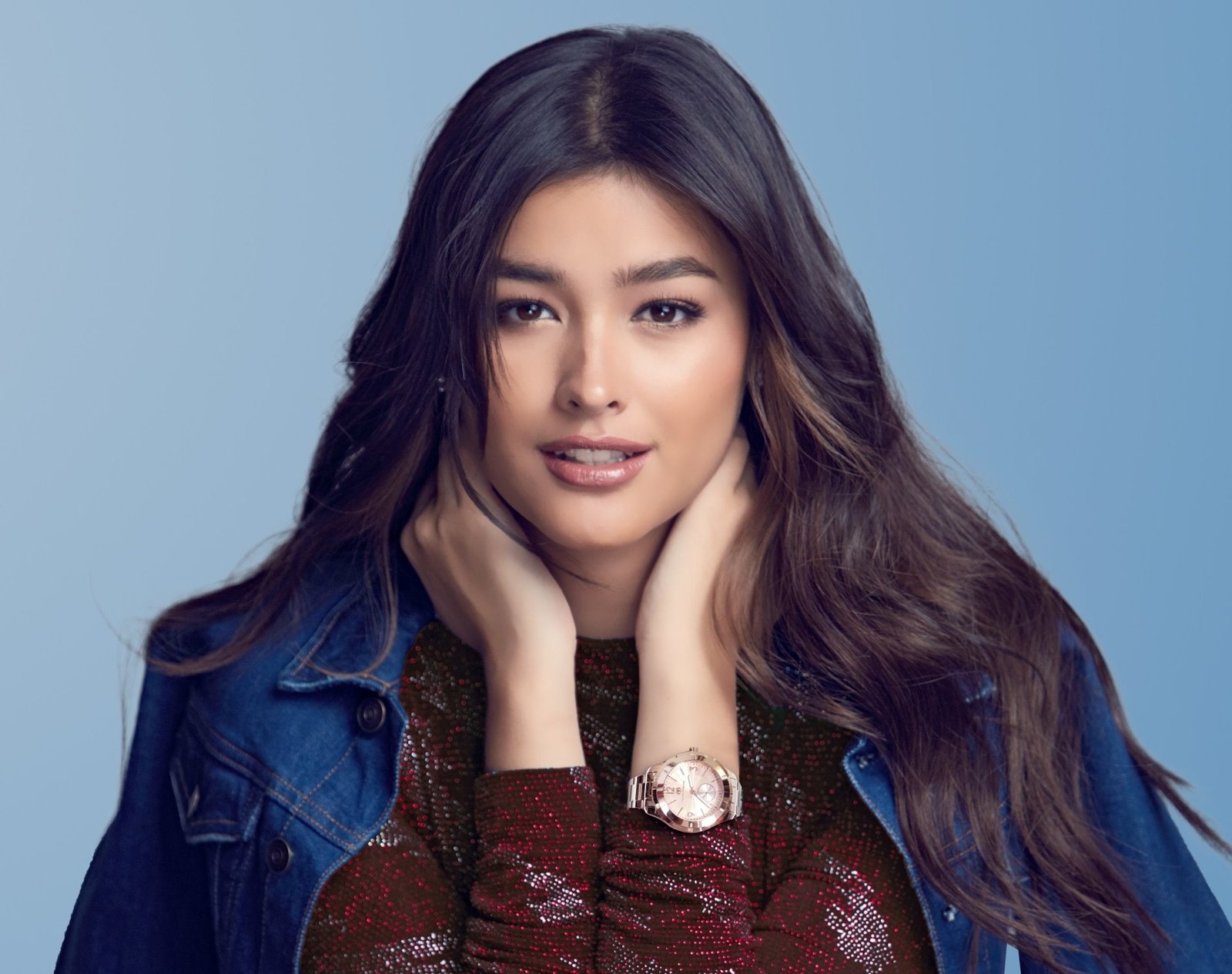 Actresses Liza Soberano Brown Eyes Brunette Filipino Jacket