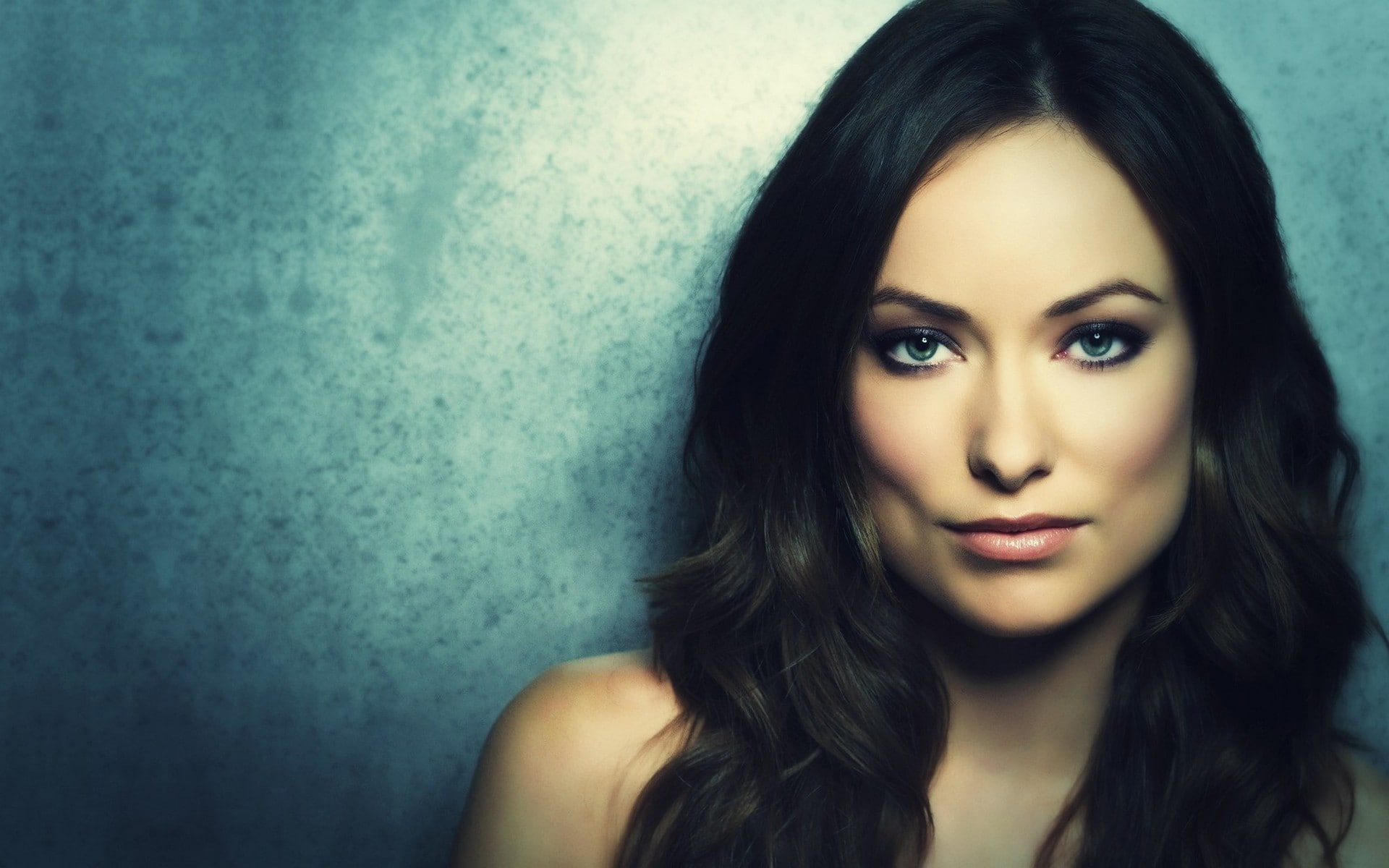 Olivia Wilde women face actress blurred color correction