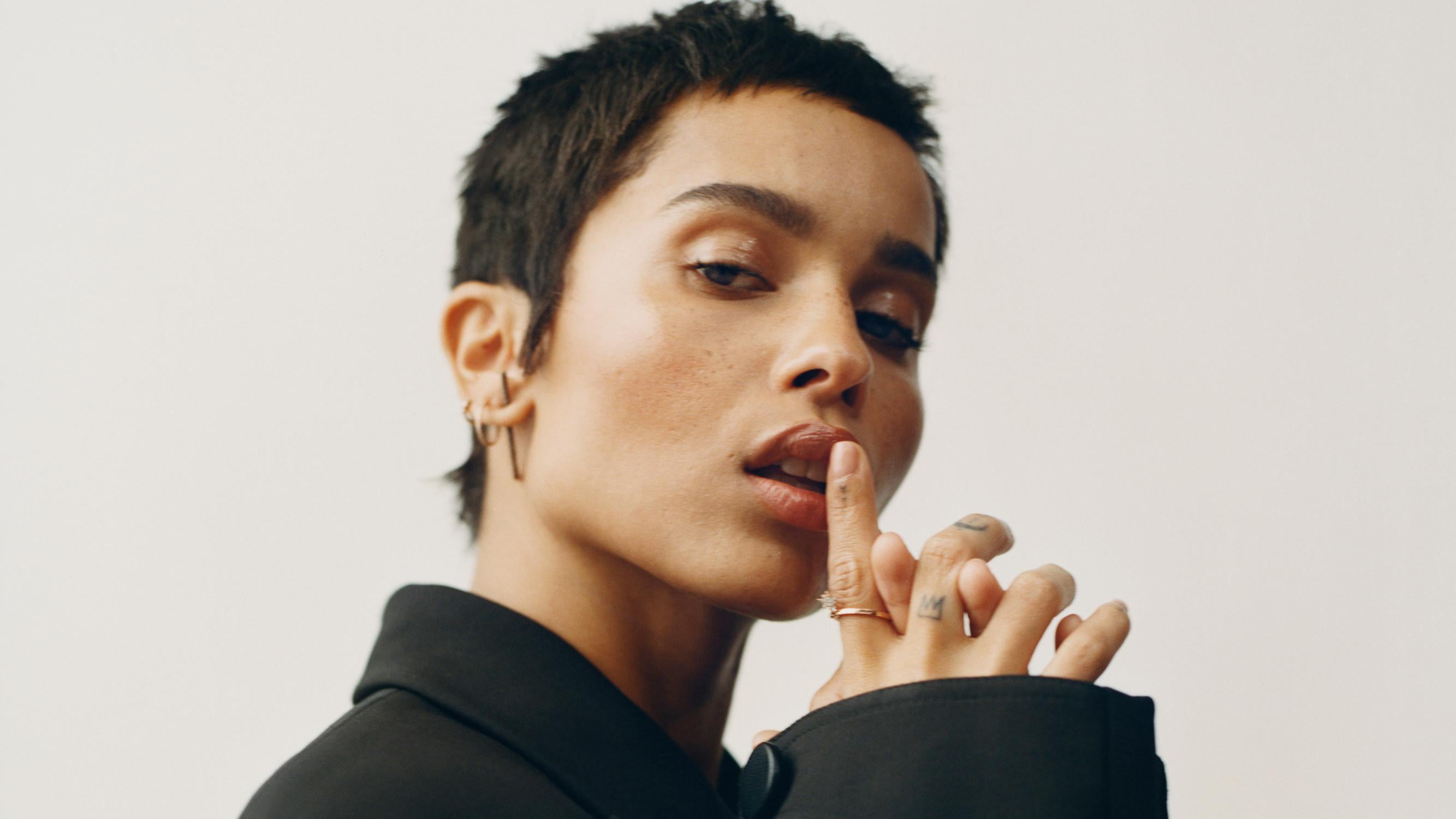 Actresses Zoe Kravitz American Black Hair Face Short 2k