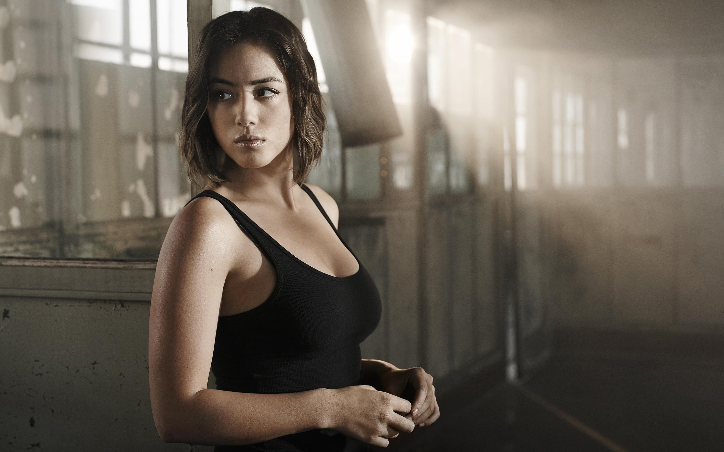 Agents of Shield Chloe Bennet actress celebrity brunette tank top 2k