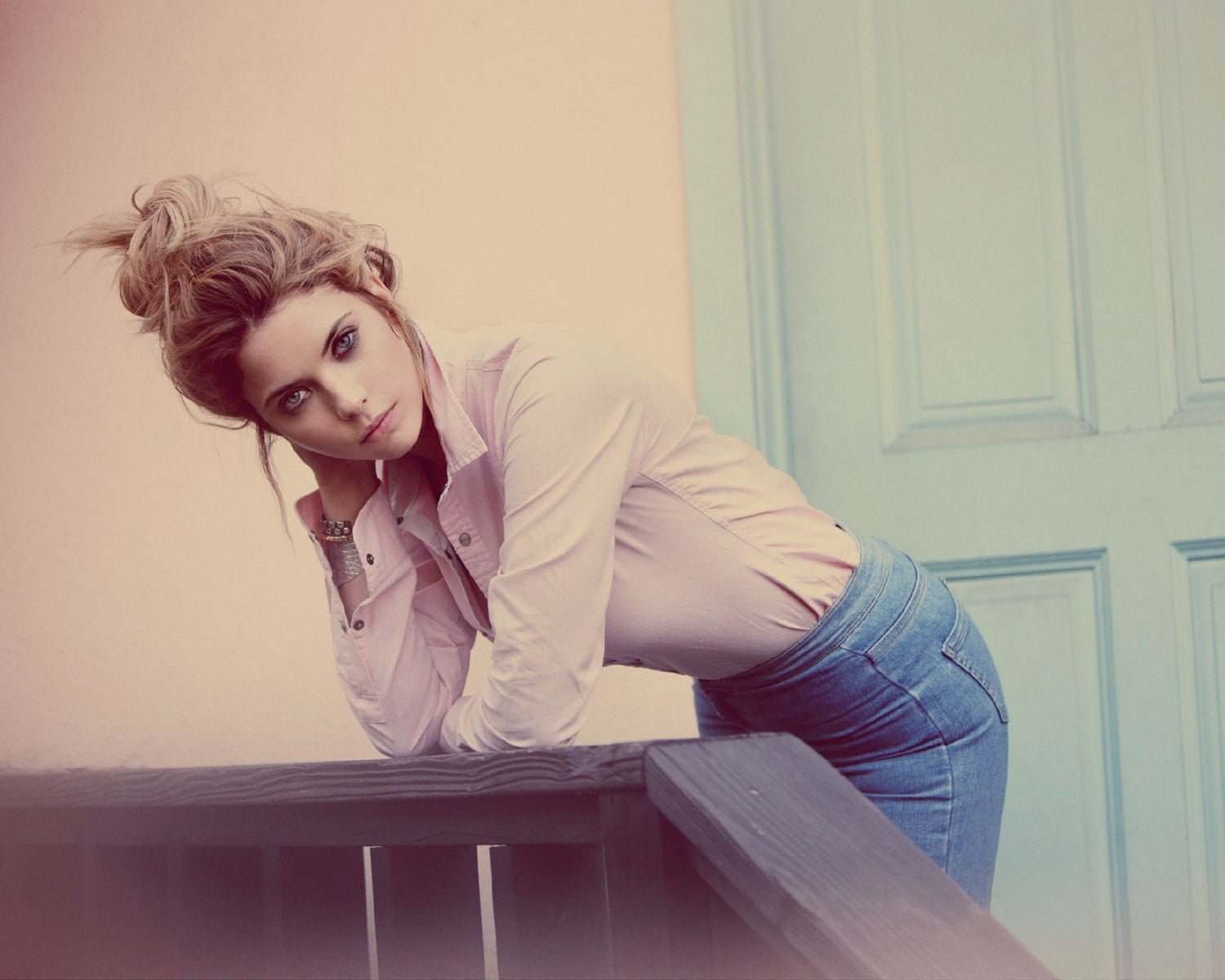 Ashley Benson women blonde actress celebrity one person