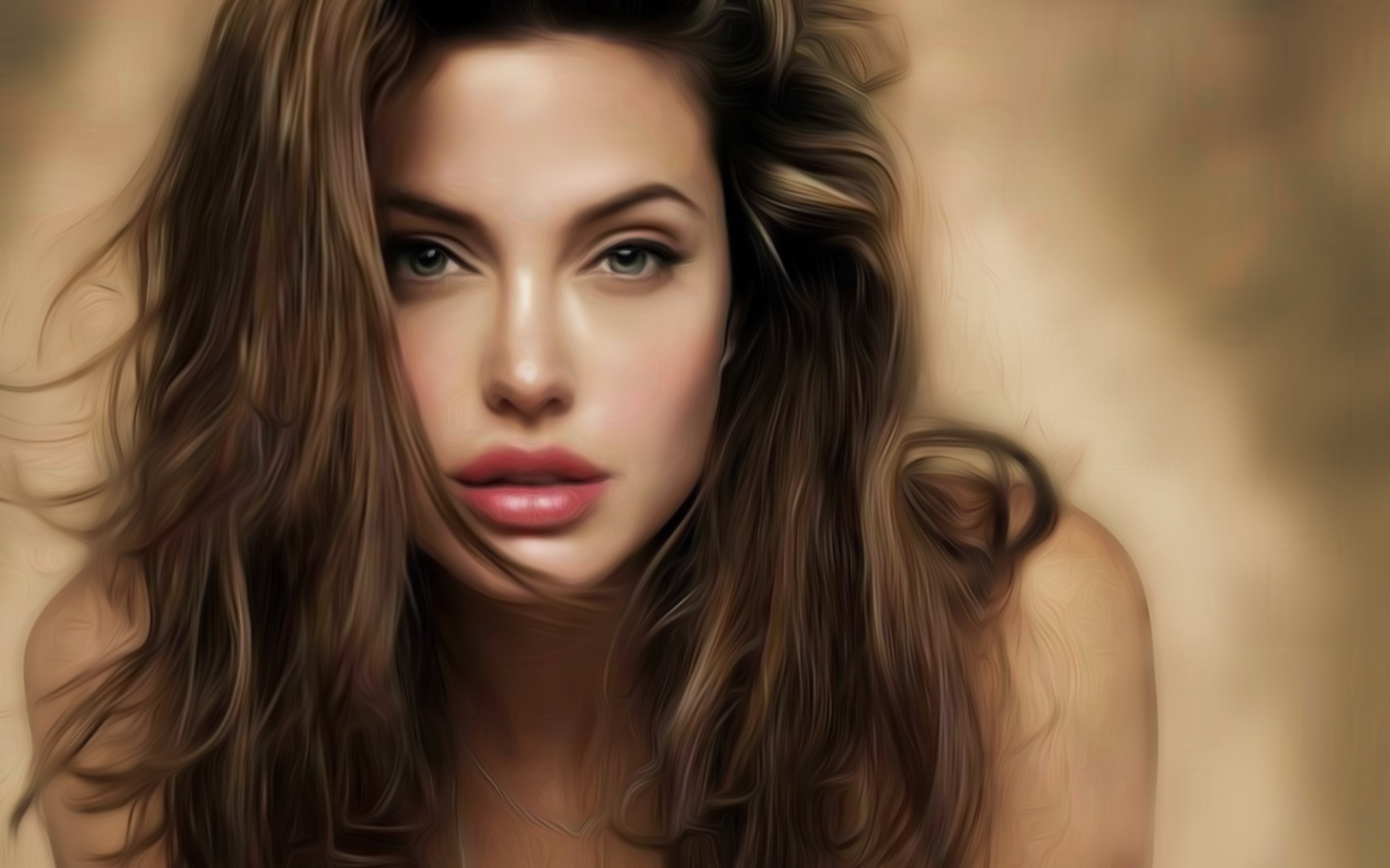 Angelina Jolie Look Art angelina jolie portrait actress hollywood actresses 2k