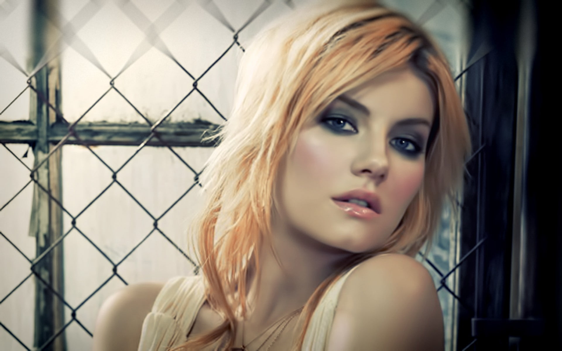 Elisha Cuthbert women blonde face actress makeup