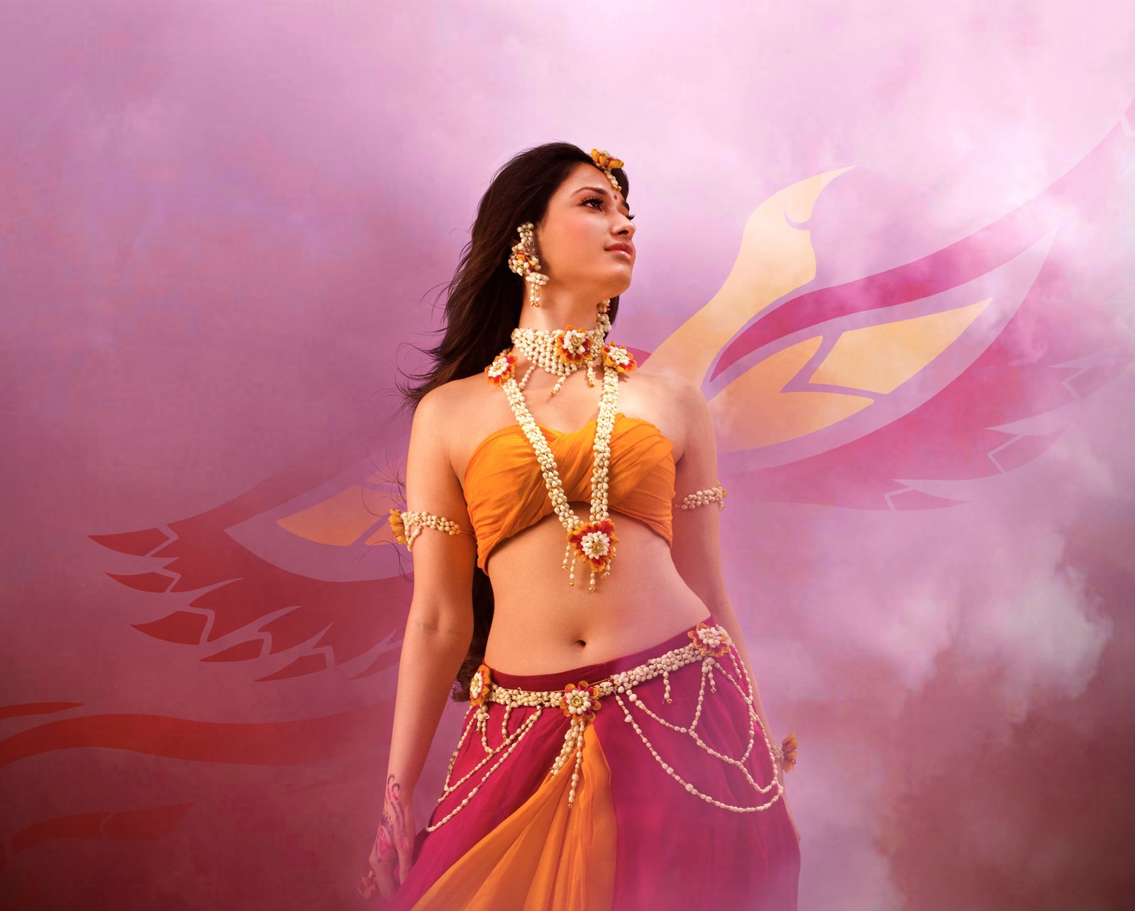girl's wearing yellow and pink traditional suit Tamanna Avantika 2k