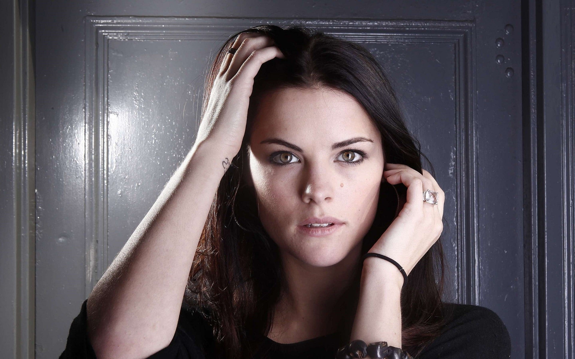 Jaimie Alexander women brunette actress face hazel eyes