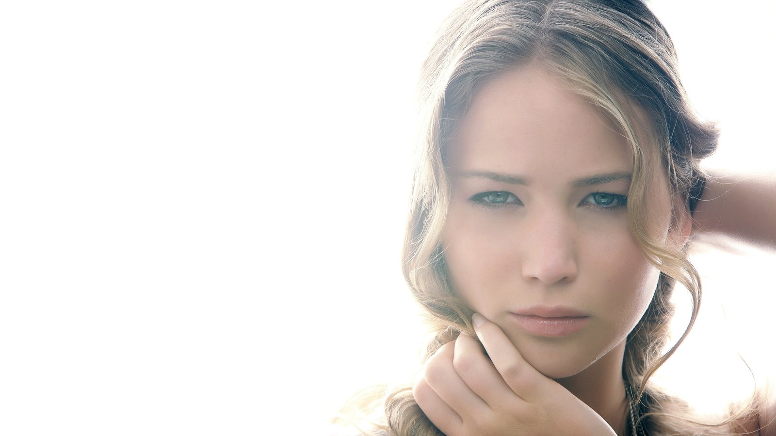 Jennifer Lawrence portrait women actress headshot one person 2k