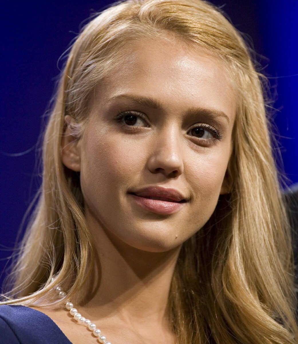 Jessica Alba face blonde actress women celebrity portrait