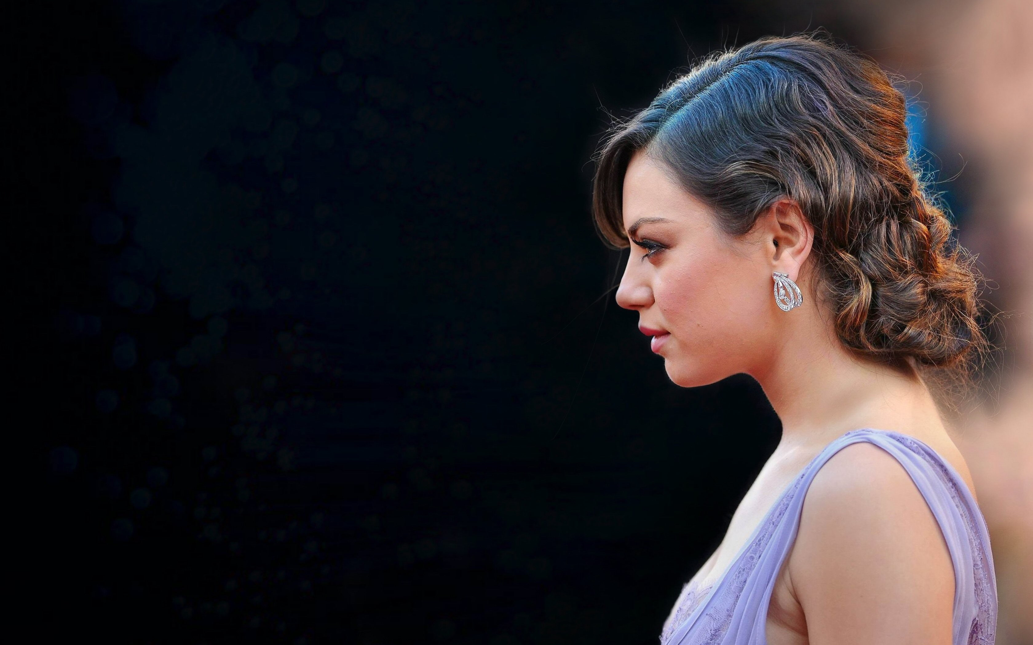 Mila Kunis profile actress headshot adult side view women 2k