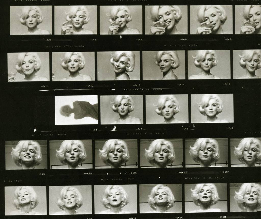 Marilyn Monroe bert stern women actress indoors in a row