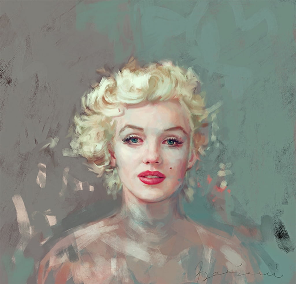 Marilyn Monroe ivana besevic actress girl painting blonde