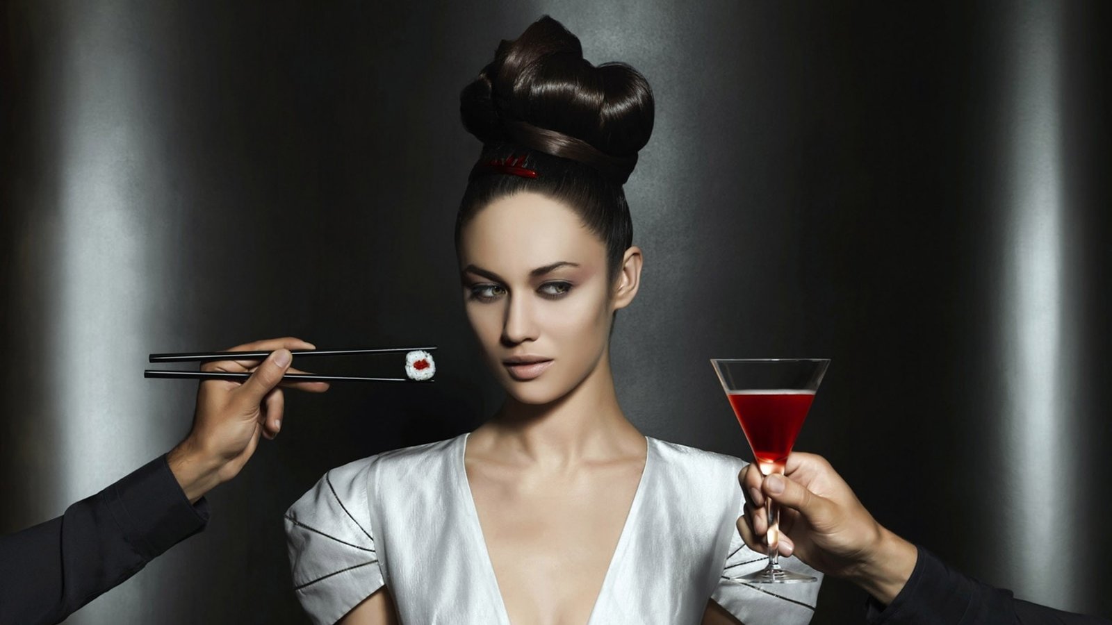 Olga Kurylenko women sushi model actress