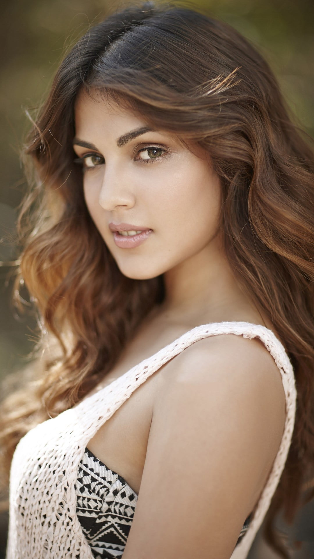 Rhea Chakraborty women's white top bollywood actress