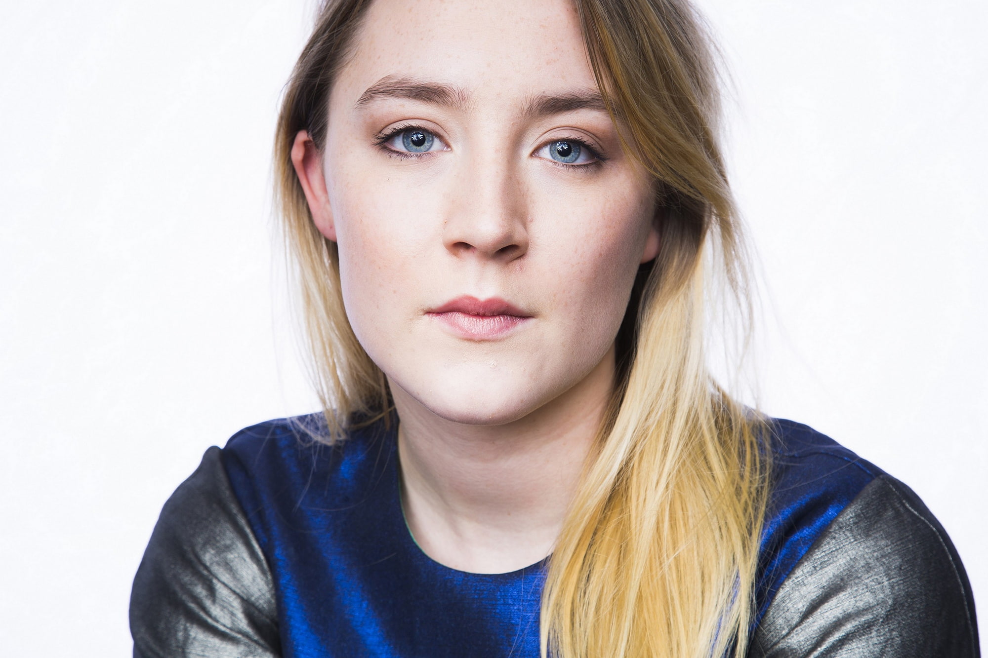 Saoirse Ronan actress blonde blue eyes women portrait 2k