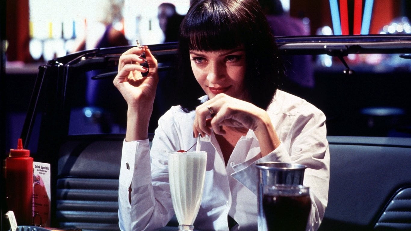 women actress brunette short hair Uma Thurman Mia Wallace