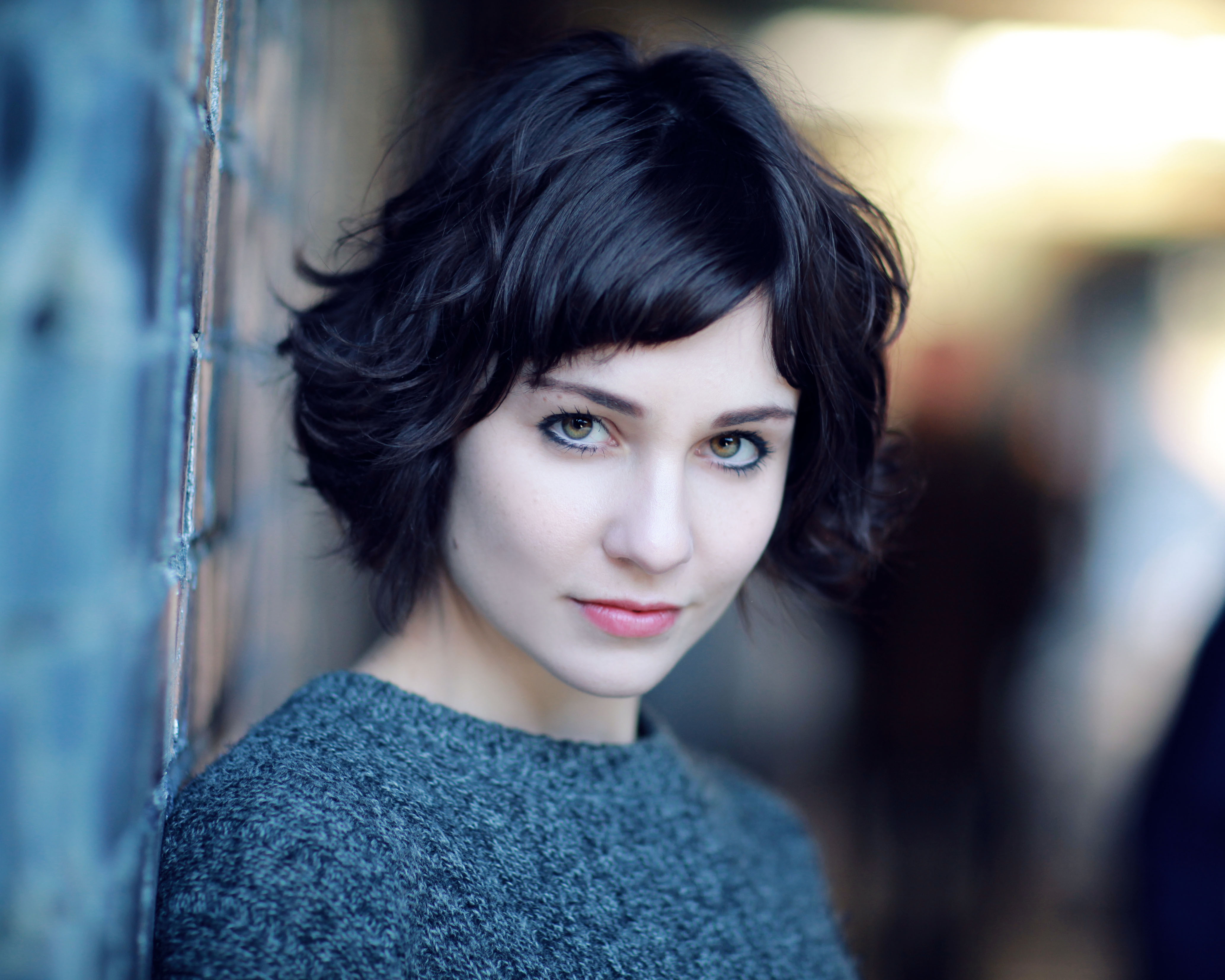 Tuppence Middleton sweater actress women brown eyes black hair 2k 4k