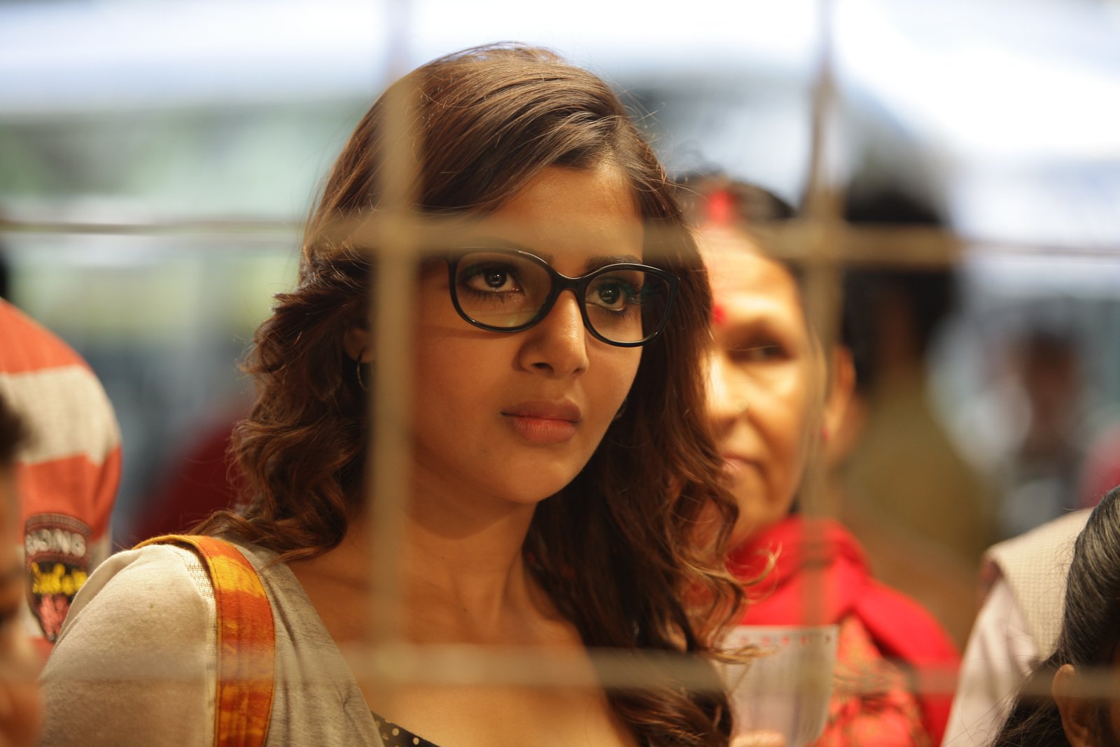 woman wearing white shirt and black framed eyeglasses Samantha 2k 4k 5k