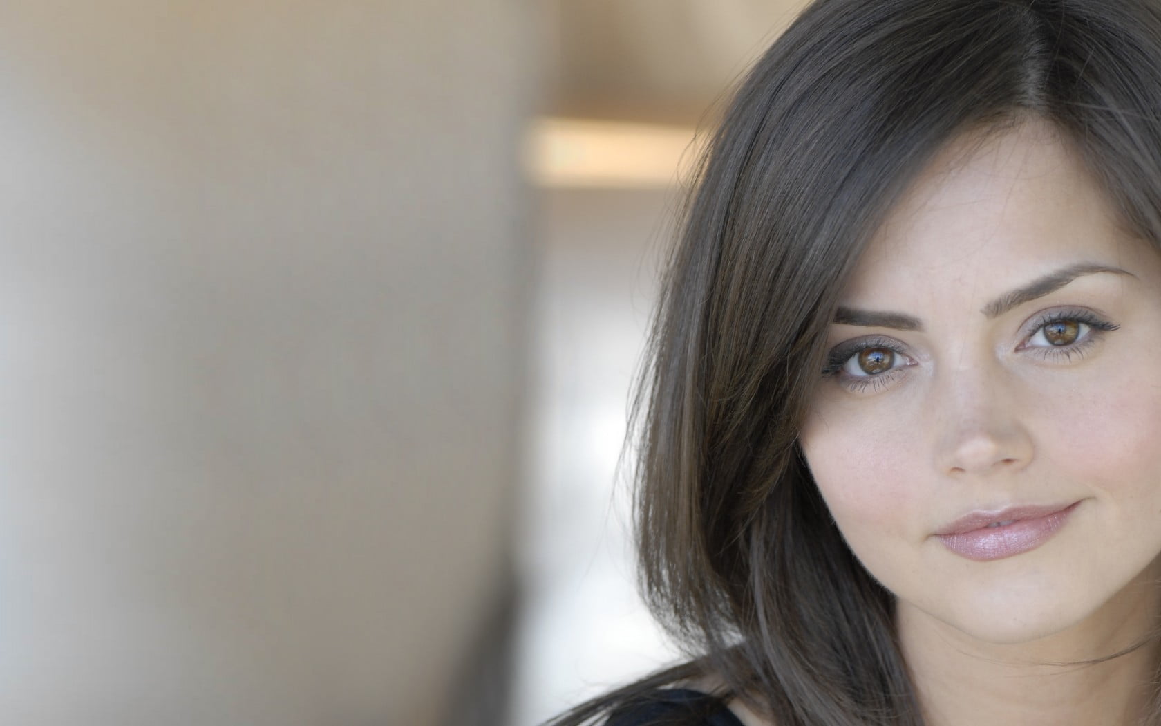 woman's face Doctor Who women brown eyes dark hair Jenna Louise Coleman