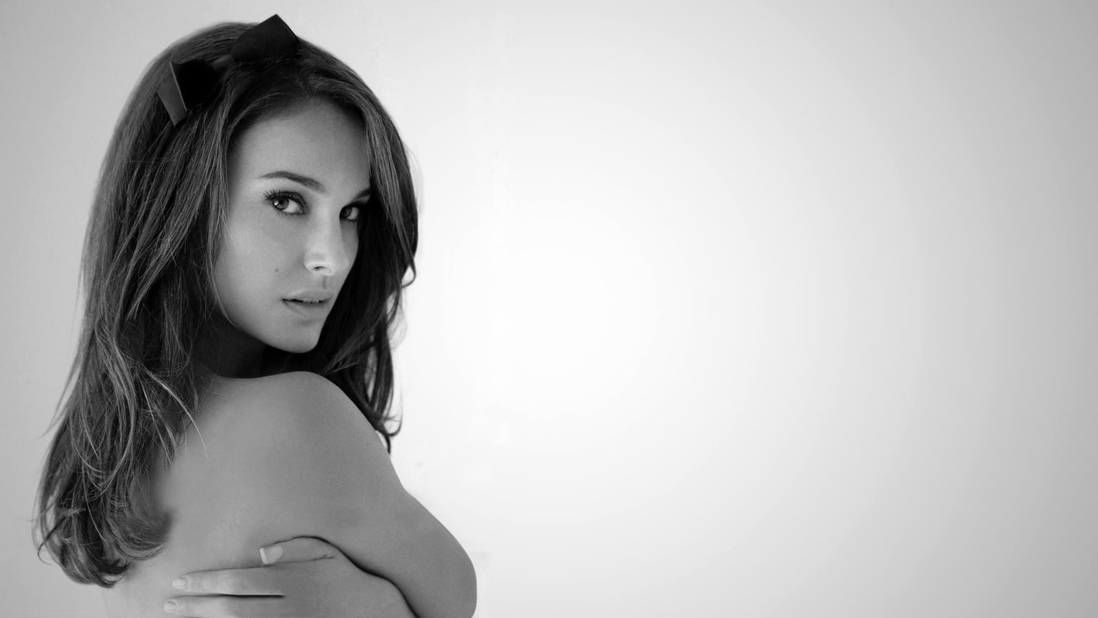 women actress natalie portman monochrome People Actresses HD Art