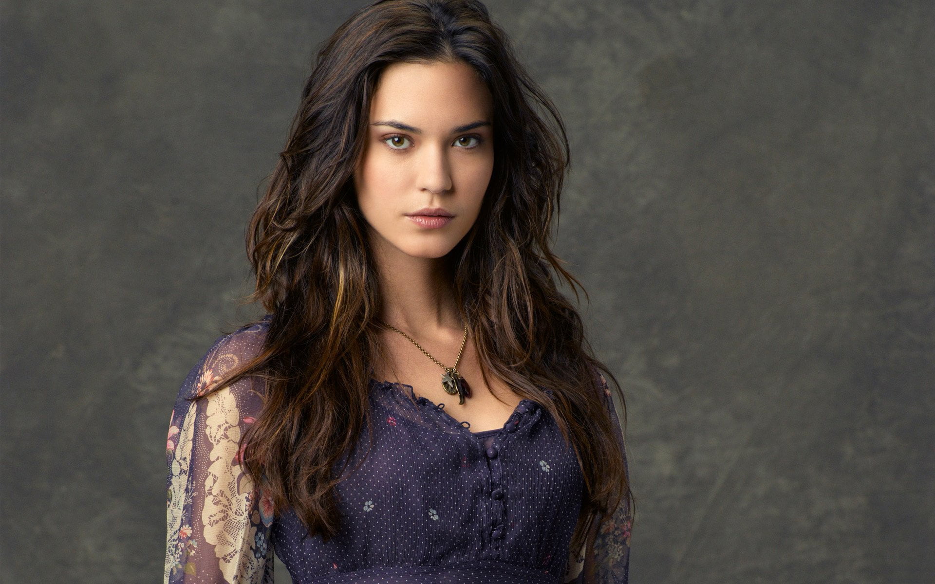 women's black lace sheer top Actresses Odette Annable Brunette