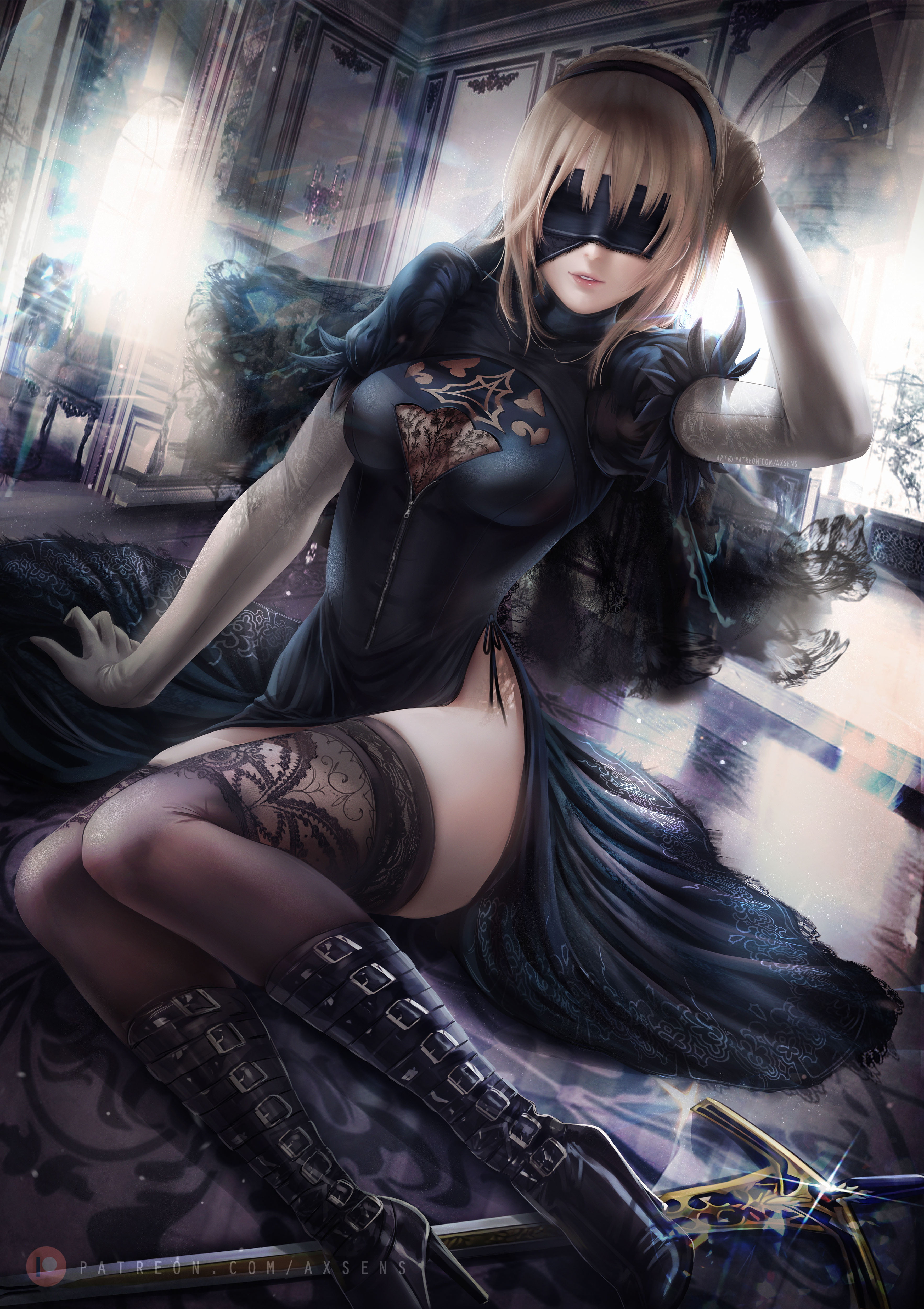 Nier Automata illustration artwork digital art fan 2k 4k