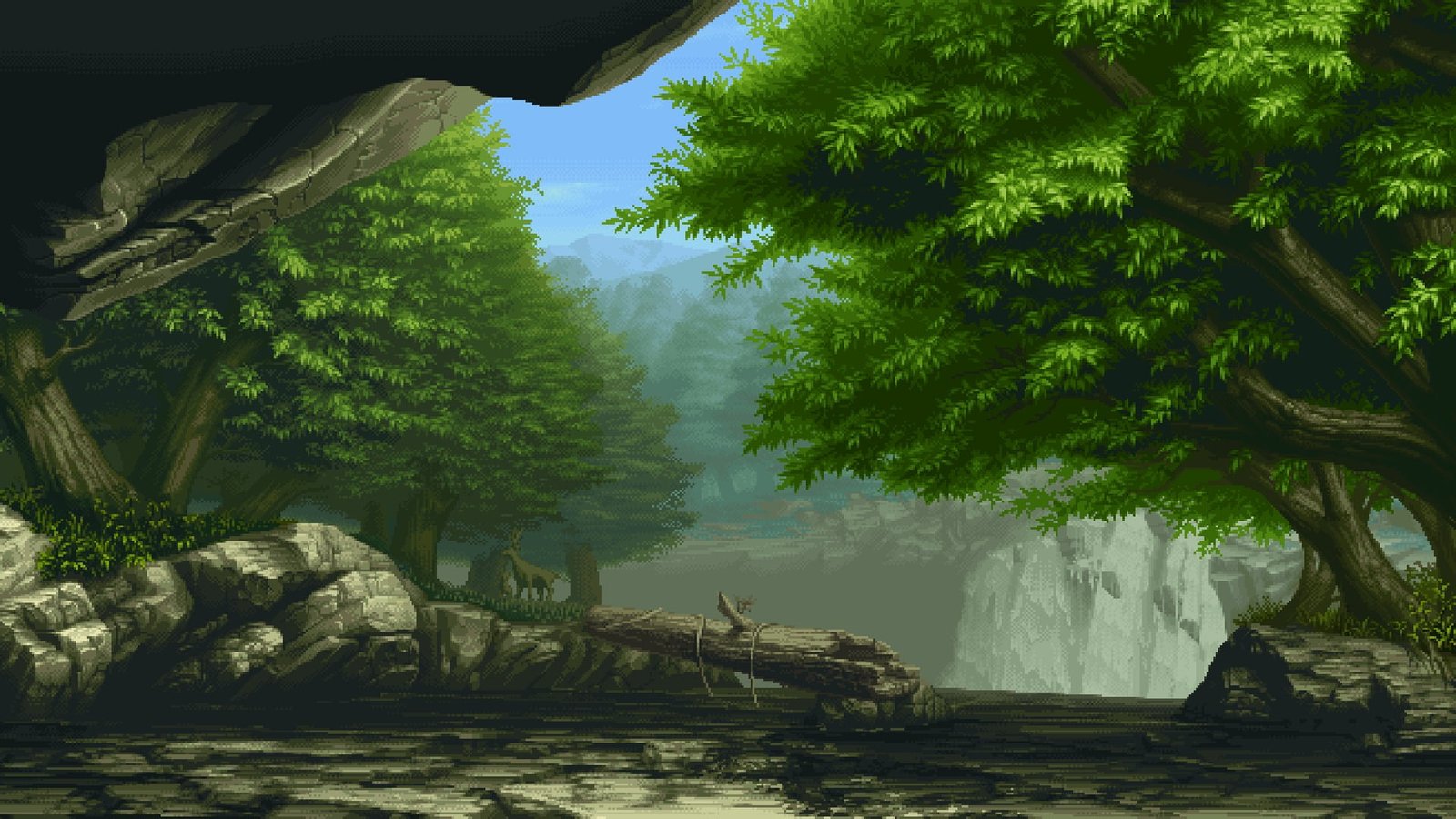 art of forest pixel pixelated trees nature plant 2k