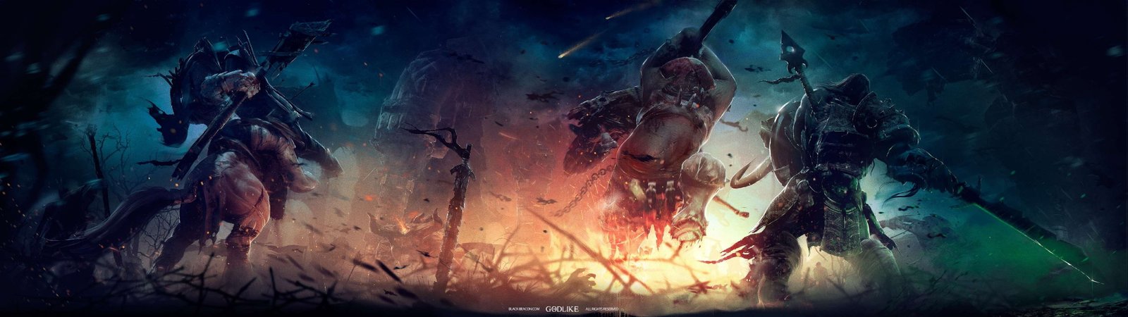 battle black beacon dual monitor games moba the godlike 2k 4k