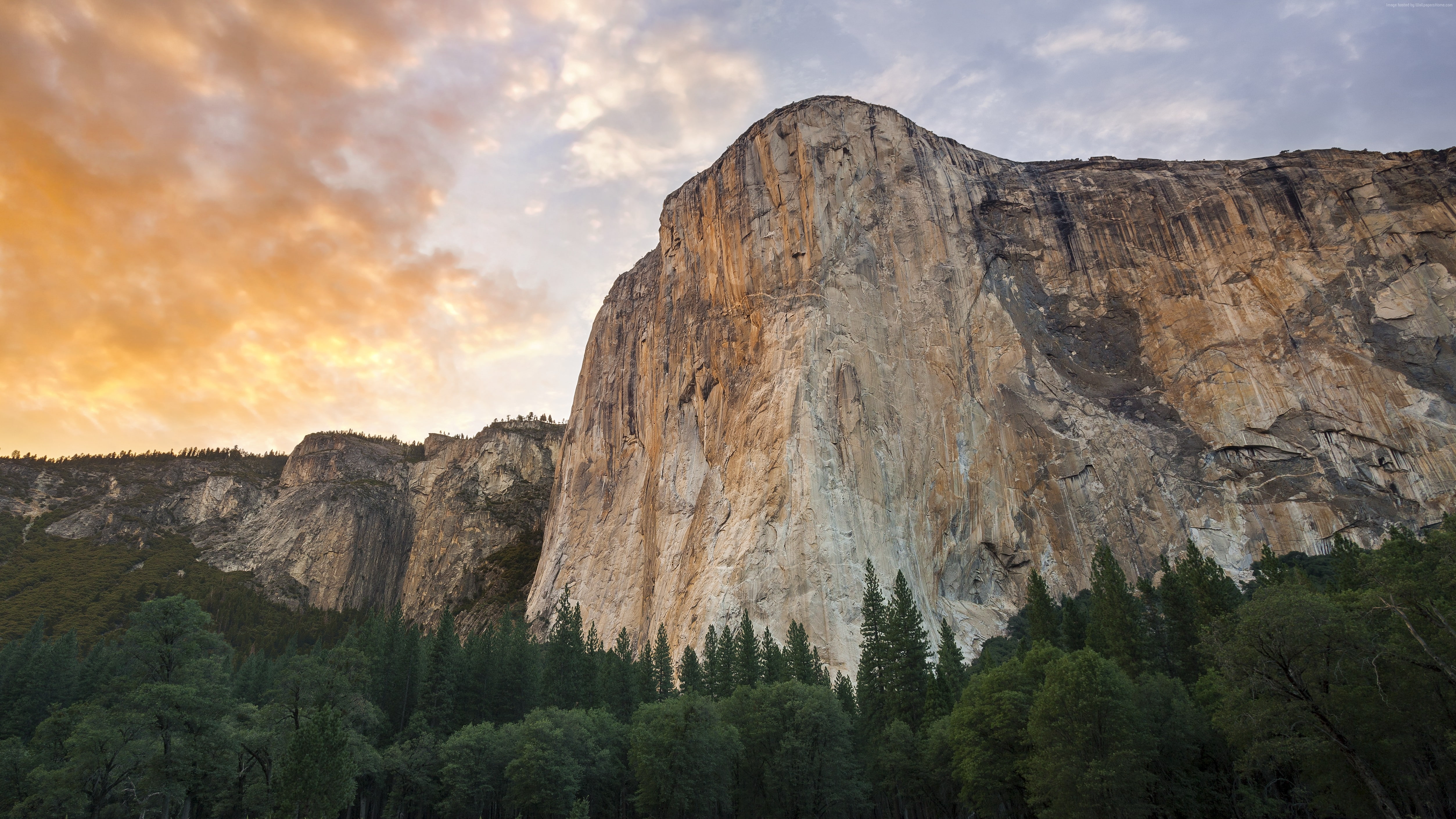 apple El Capitan forest sunset mountains OSX 2k 4k 5k