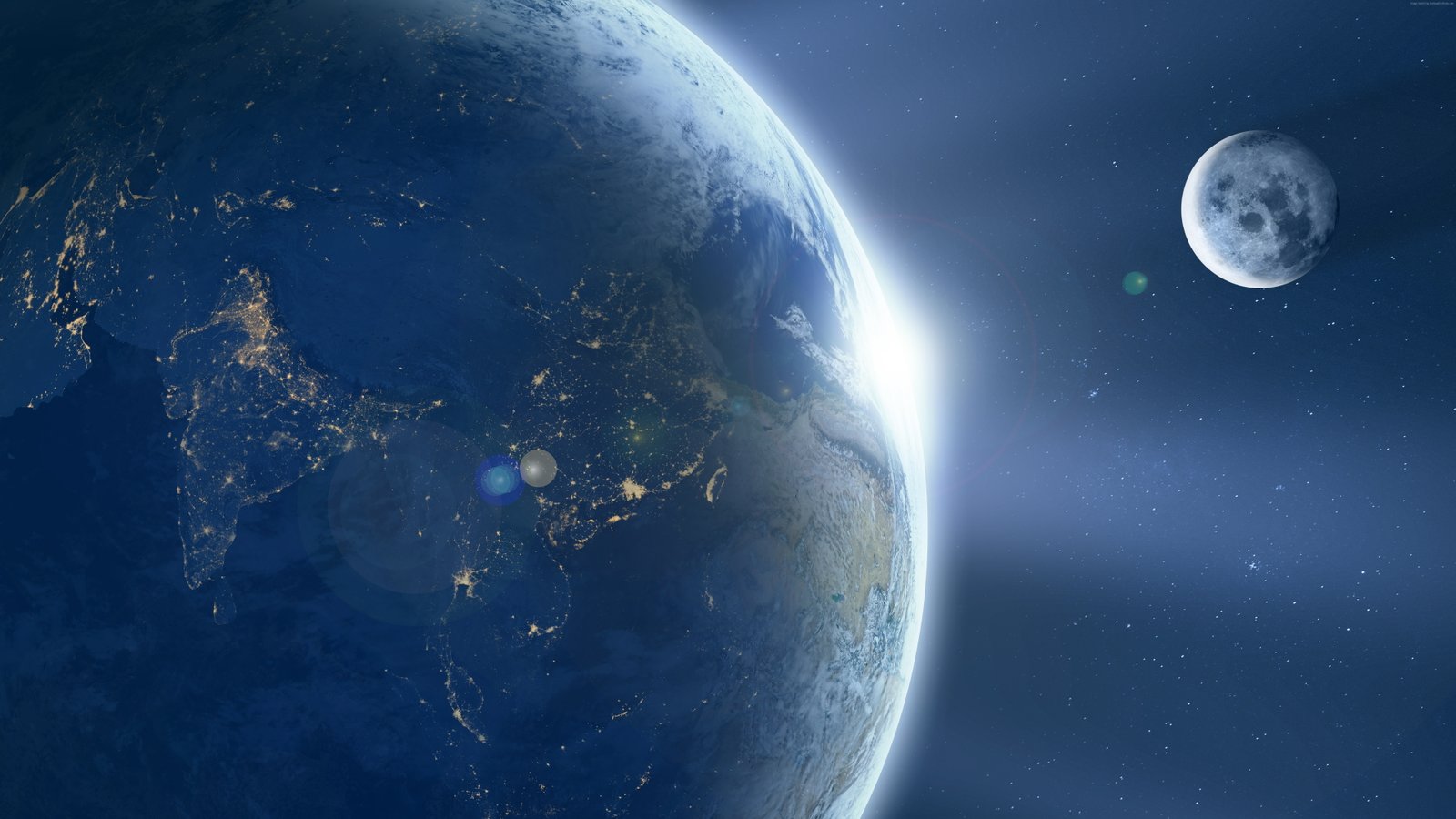 Earth planet Moon 2k 4k 5k 8k