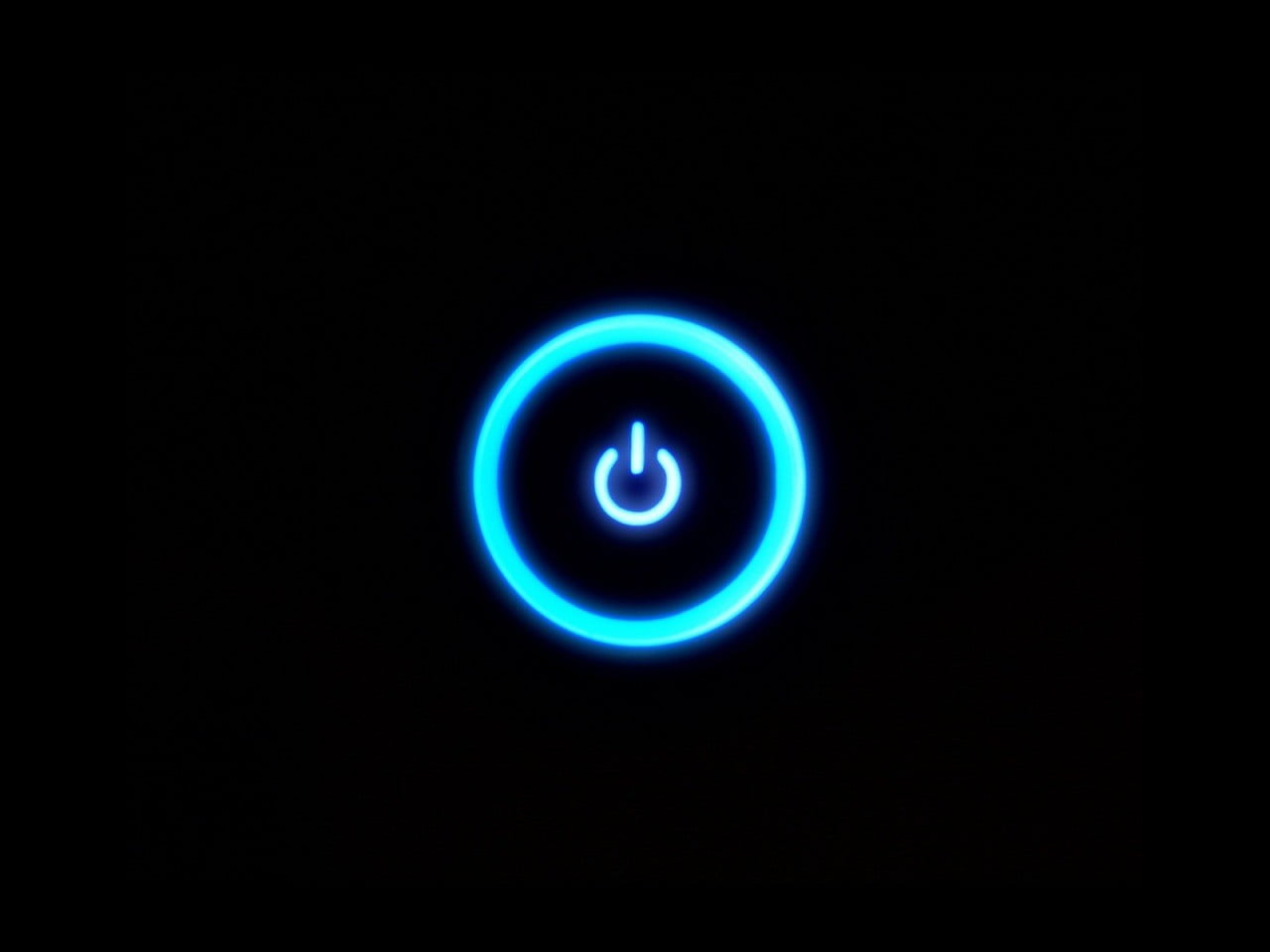 power switch computer minimalism dark black logo background
