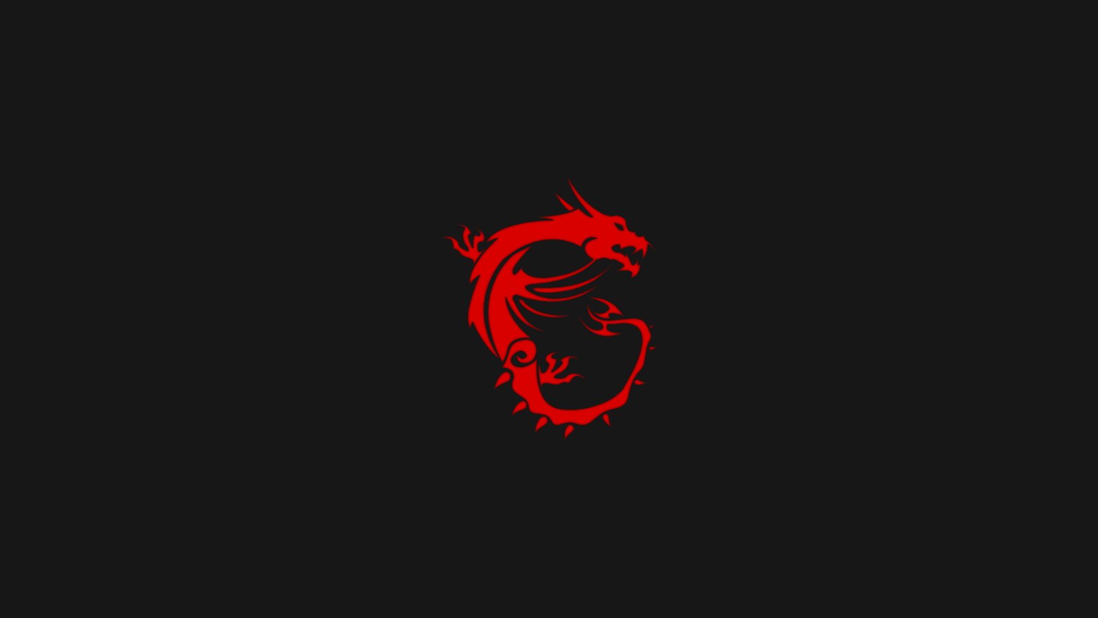 red dragon illustration msi logo Technology studio shot black background 2k
