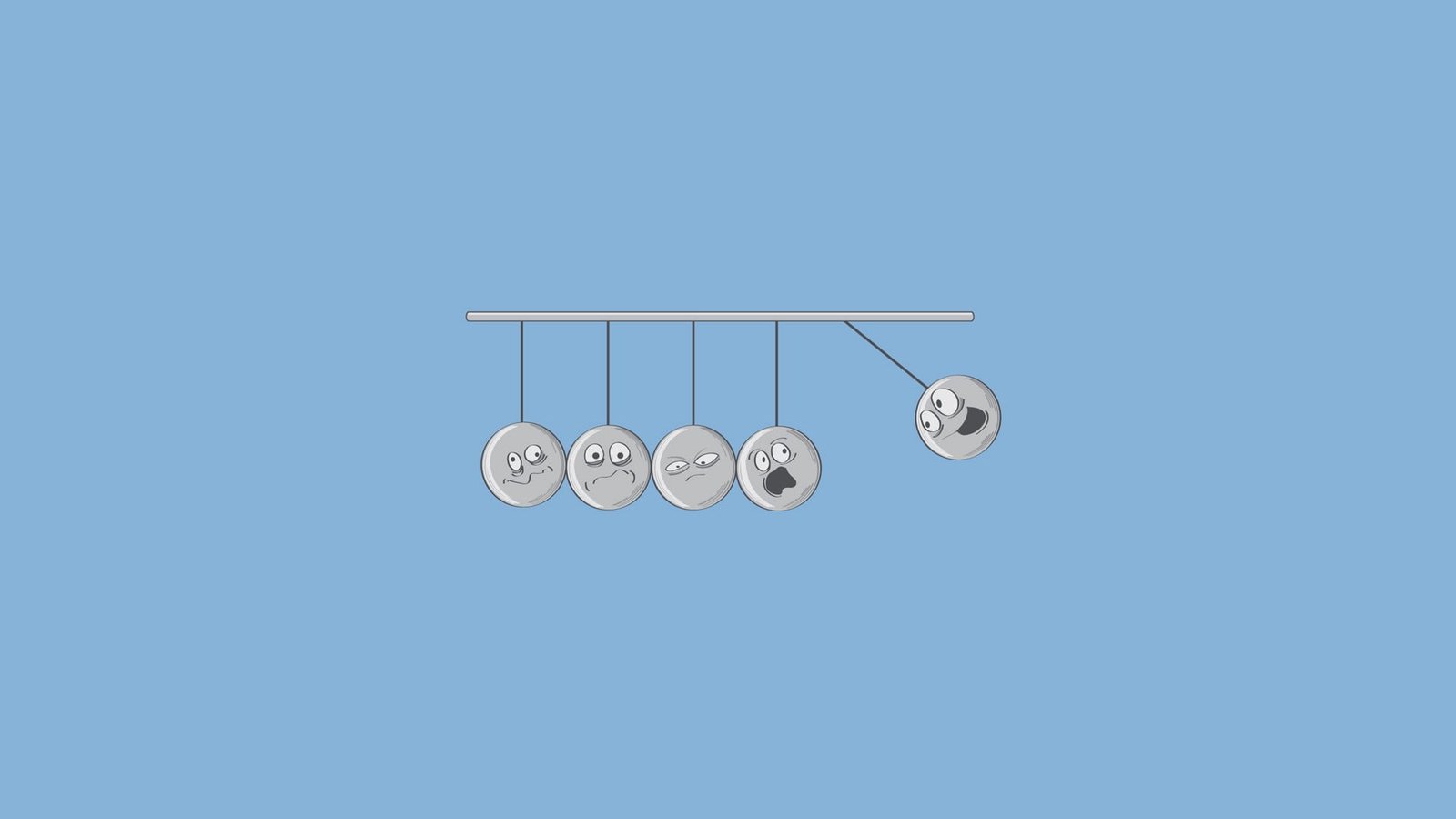 gray ball illustration physics minimalism humor simple background 2k