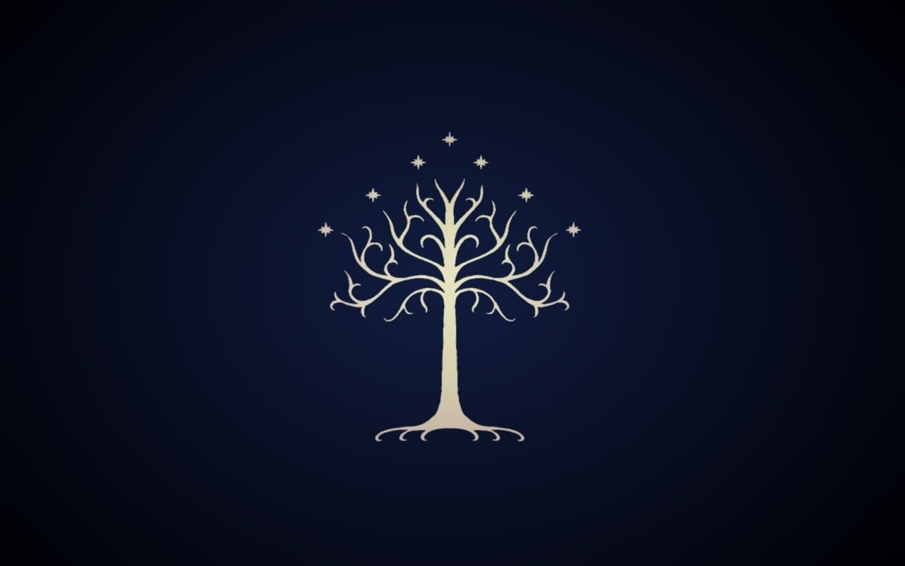 blue trees the lord of rings sigil white tree gondor Nature Trees HD Art