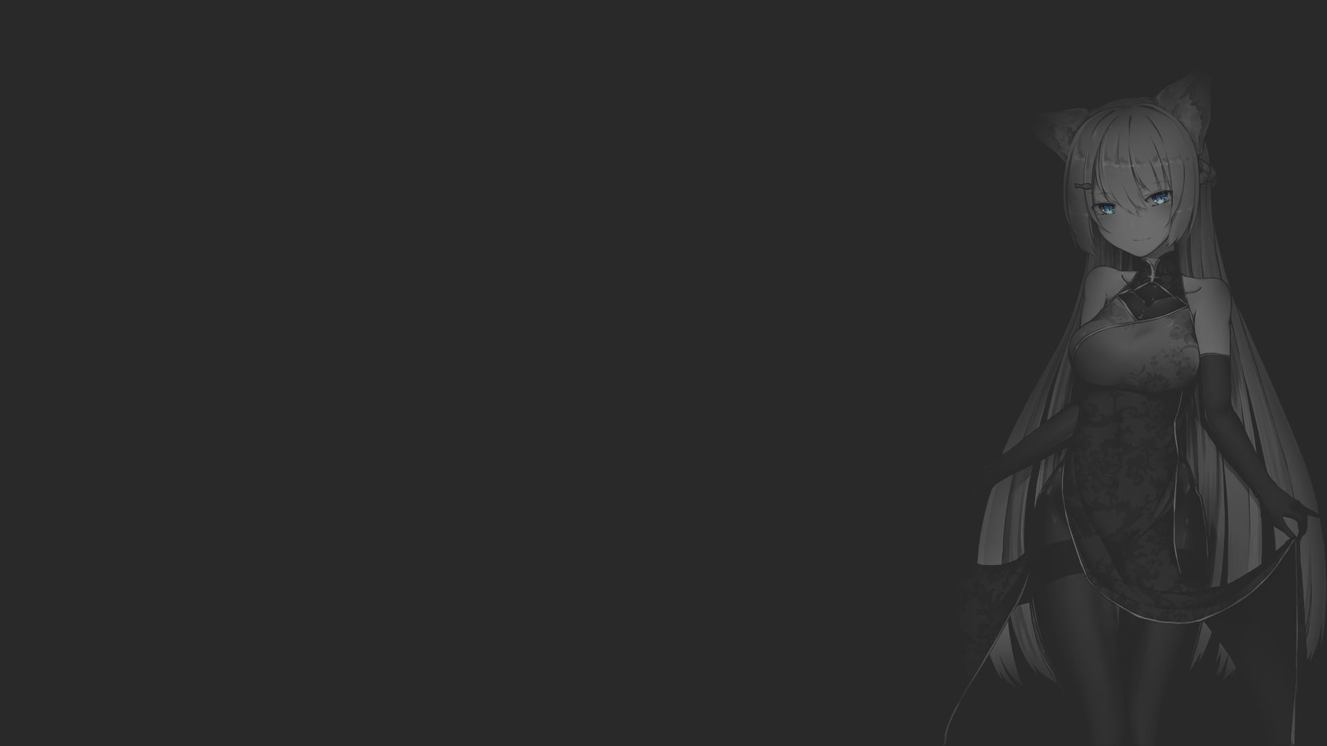 anime girls manga illustration fan art neko ears 2k