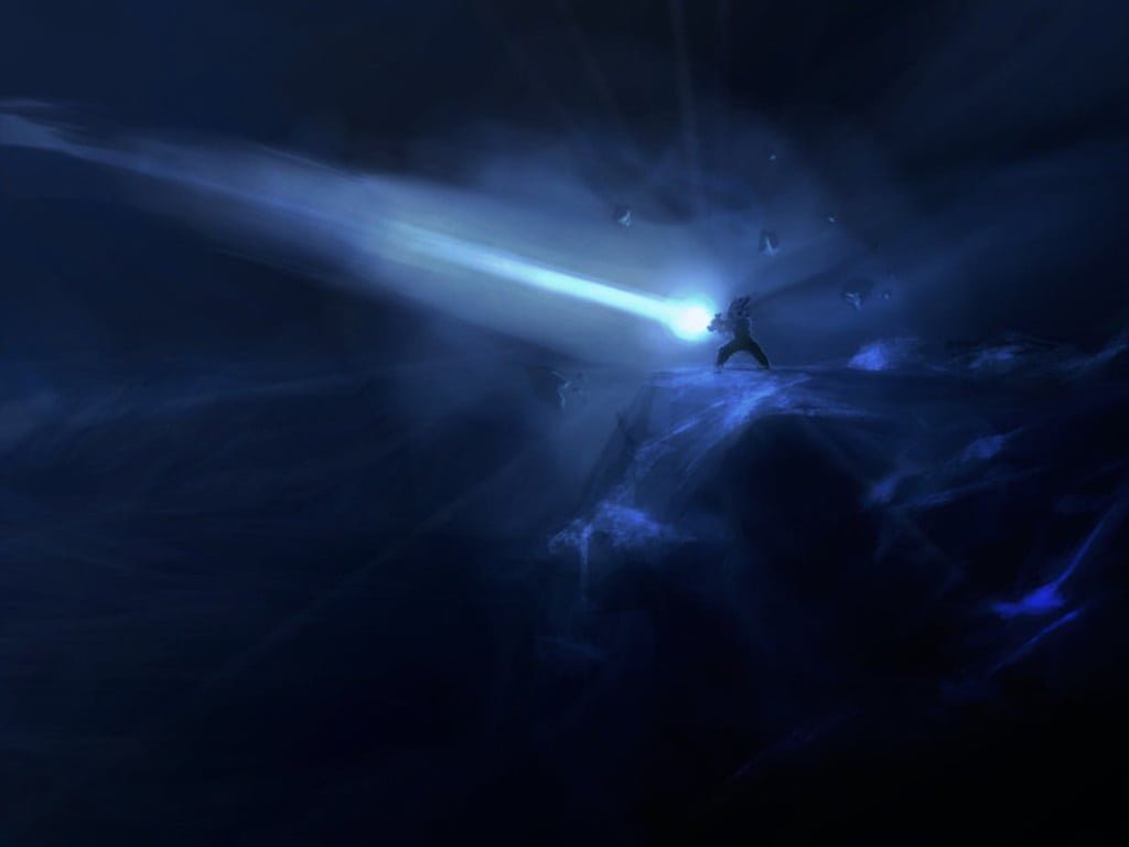 Son Goku Dragon Ball Z anime backgrounds blue abstract dark