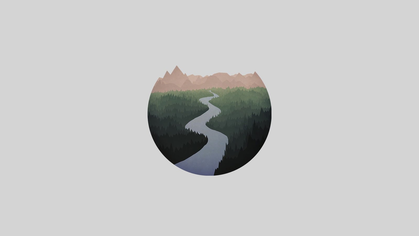 Artistic River Minimalist Nature 2k