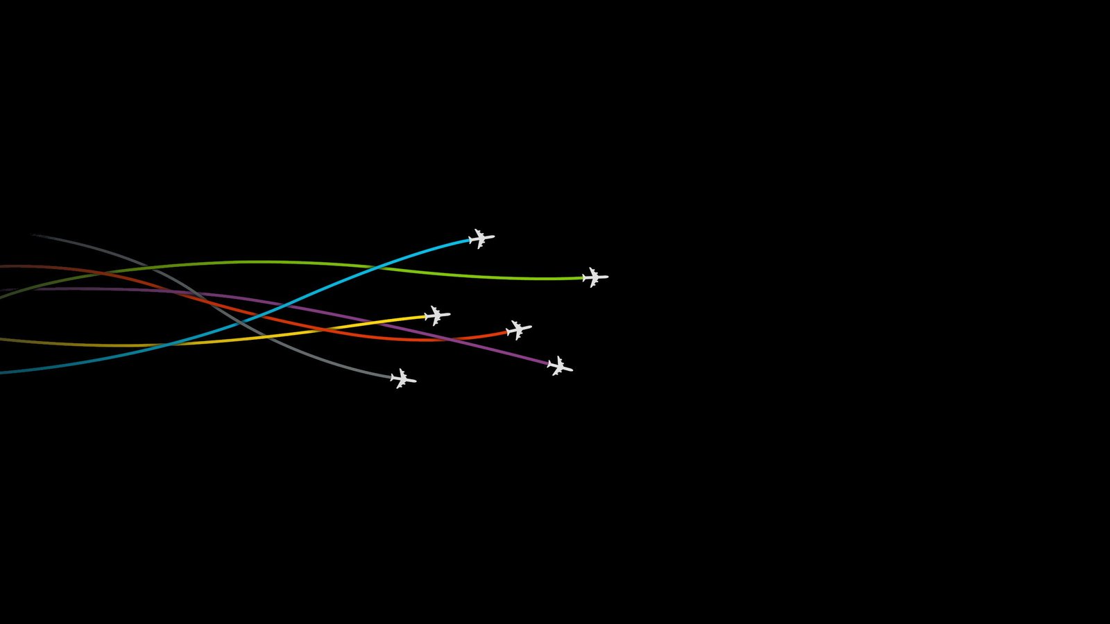 minimalism aircraft lines digital art backgrounds abstract 2k