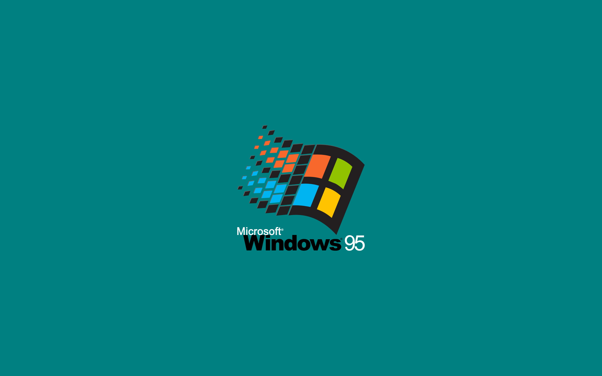 Microsoft Windows 95 wallpaper green background minimalism 2k