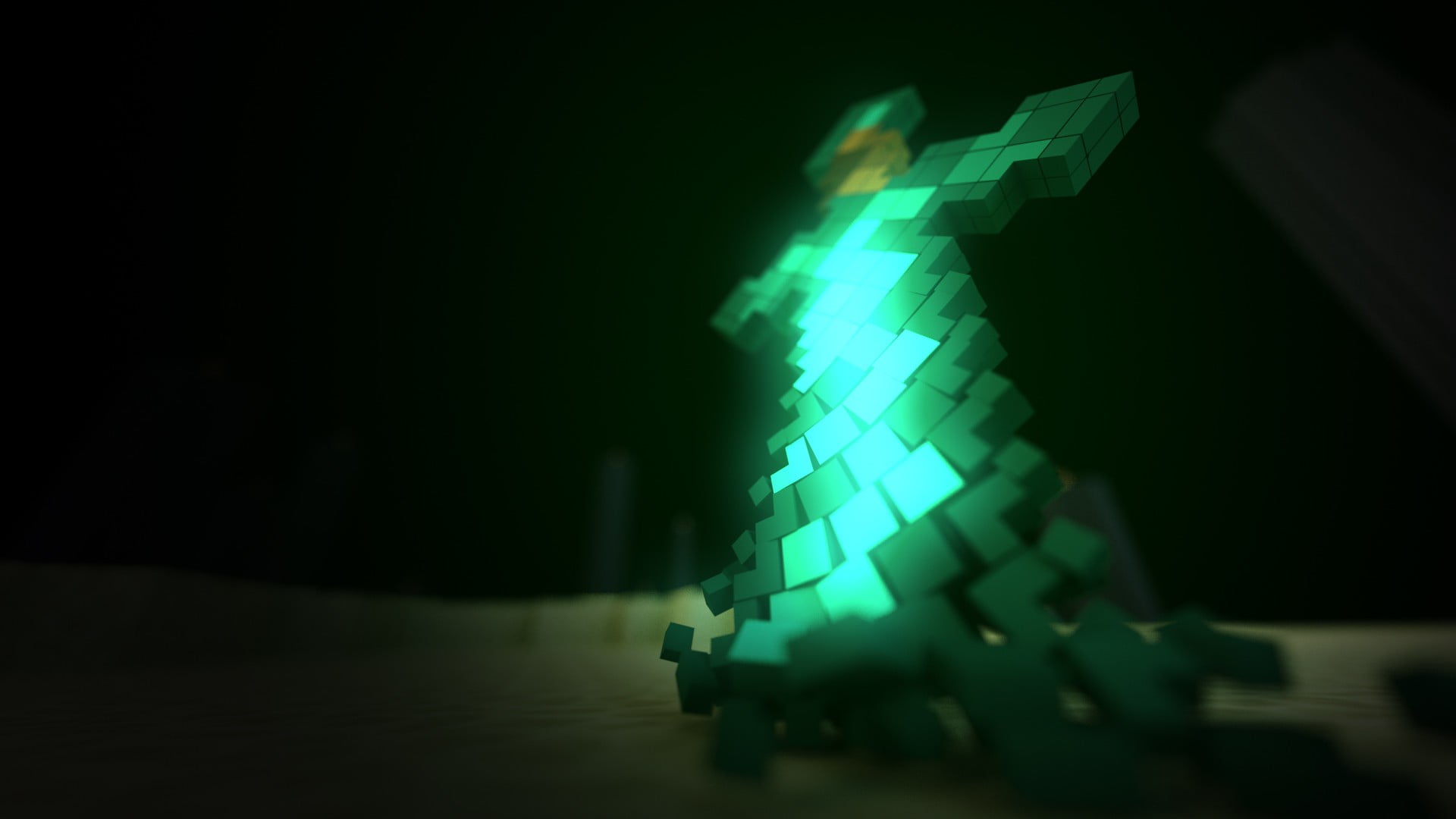 green minecraft cross lamp lighted video games 2k