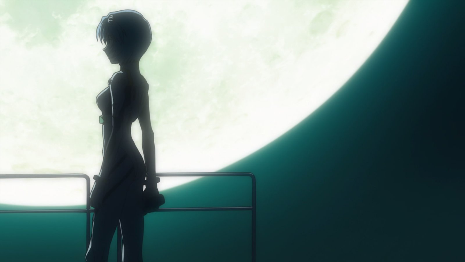Ayanami Rei Neon Genesis Evangelion silhouette one person 2k
