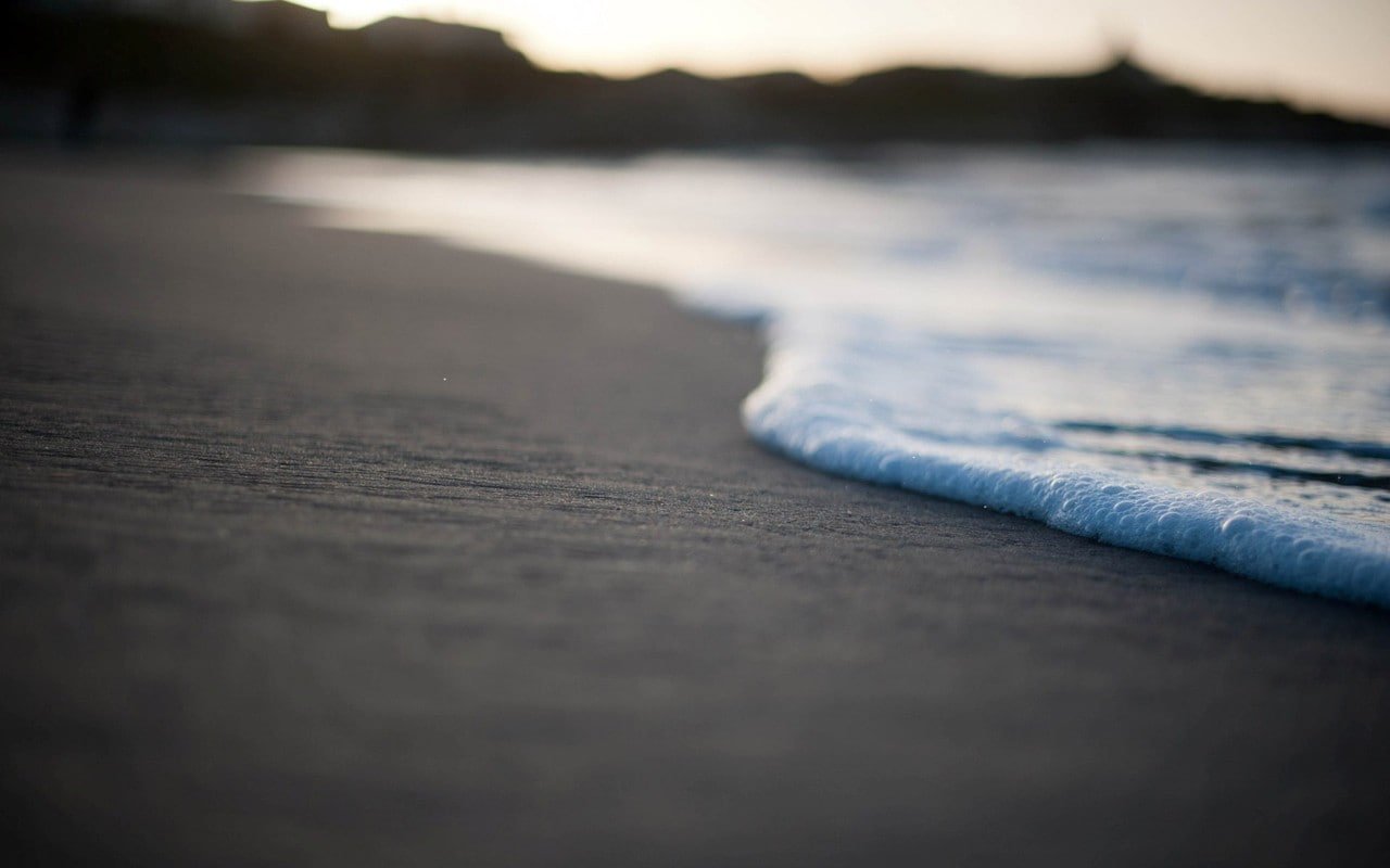beach sea selective focus wood material no people day